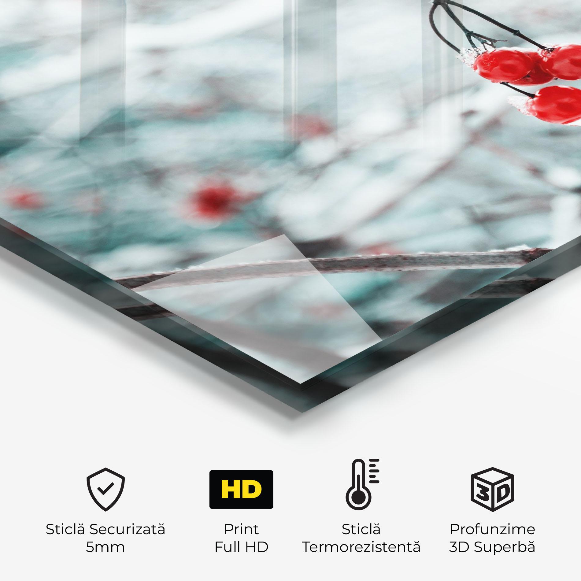 Panou Sticla Bucatarie Snow Red Fruits mockup 2
