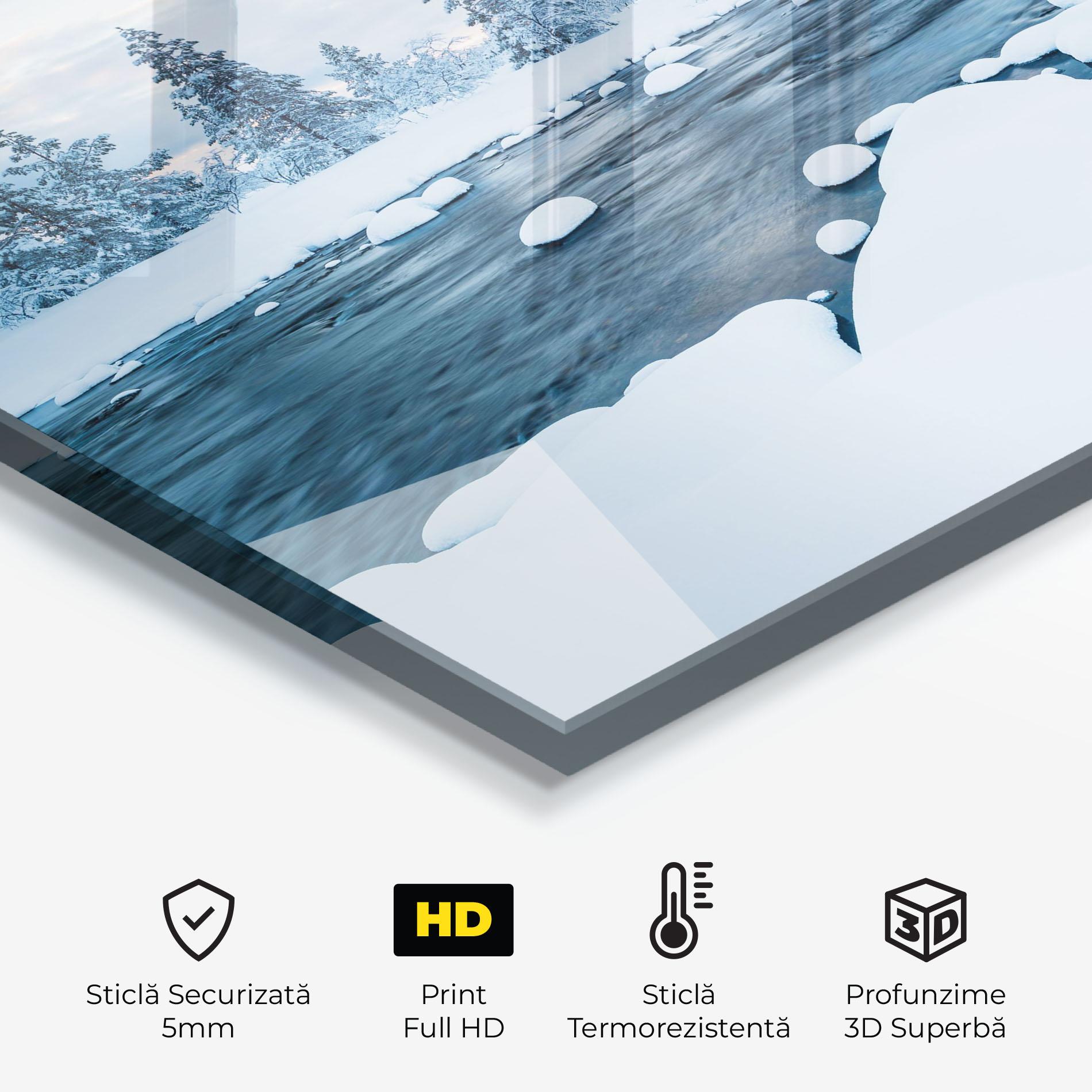 Panou Sticla Bucatarie Winter River mockup 2