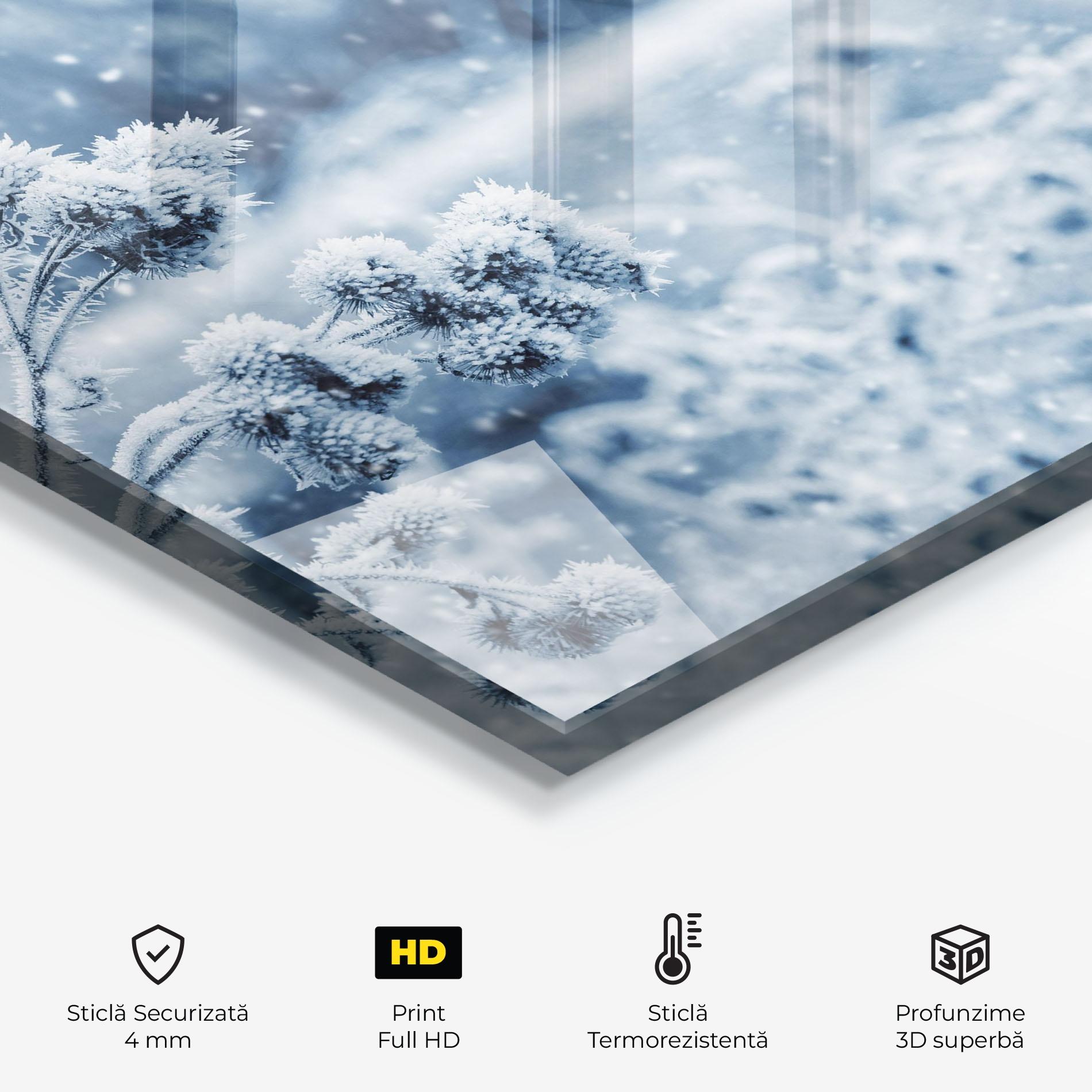 Panou Sticla Bucatarie Pretty Winter Plants mockup 2