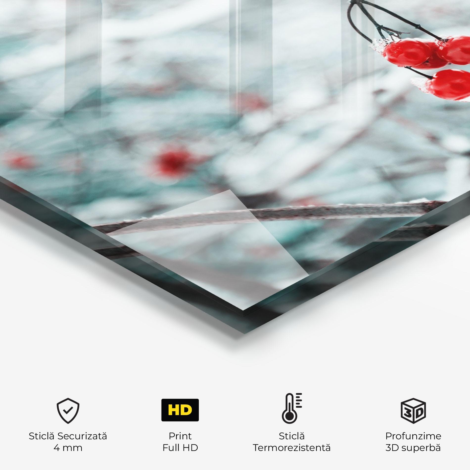 Panou Sticla Bucatarie Snow Red Fruits mockup 2