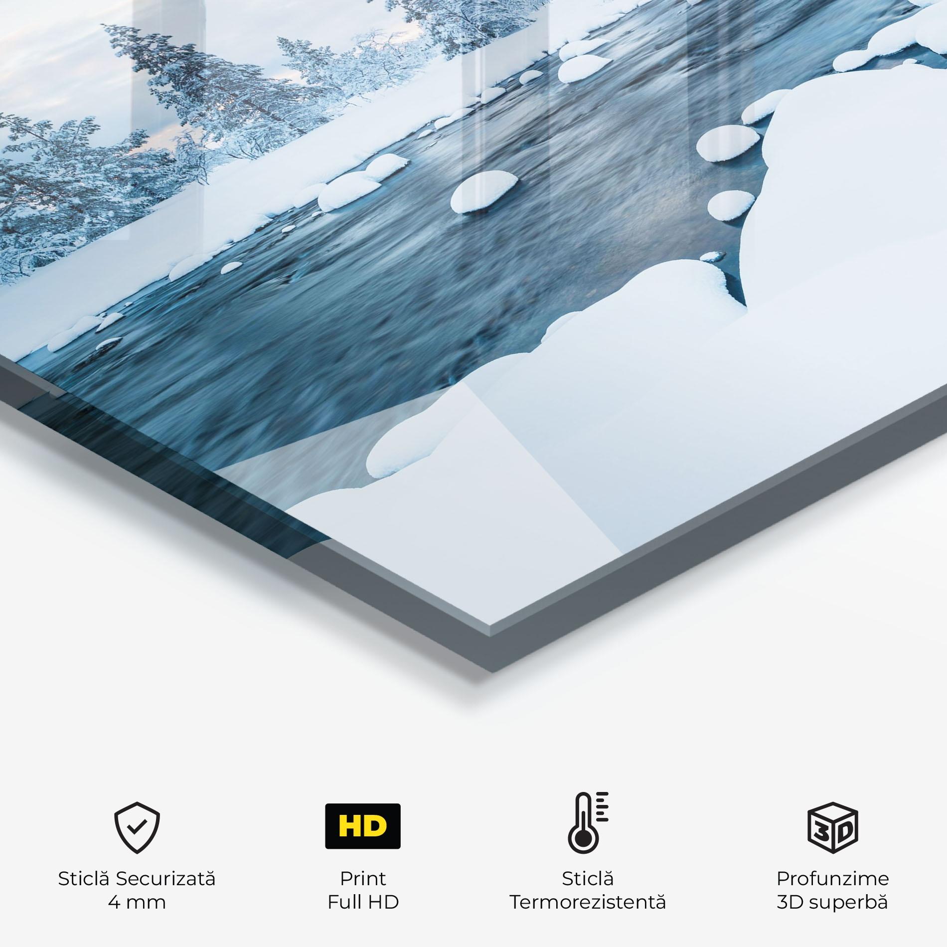 Panou Sticla Bucatarie Winter River mockup 2