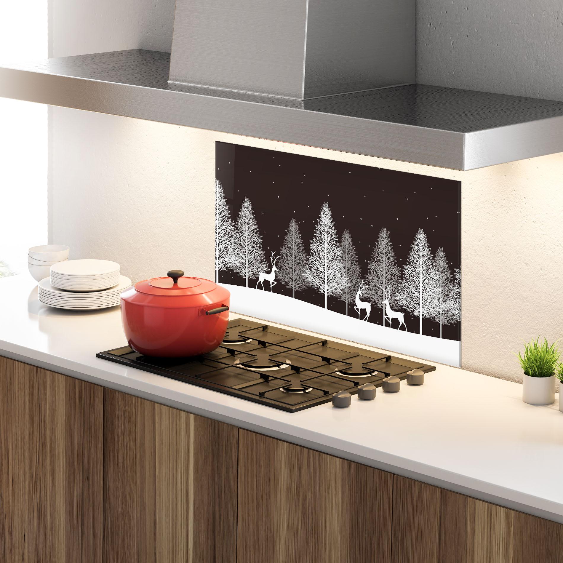 Panou Sticla Bucatarie Brown Sky Winter mockup 4