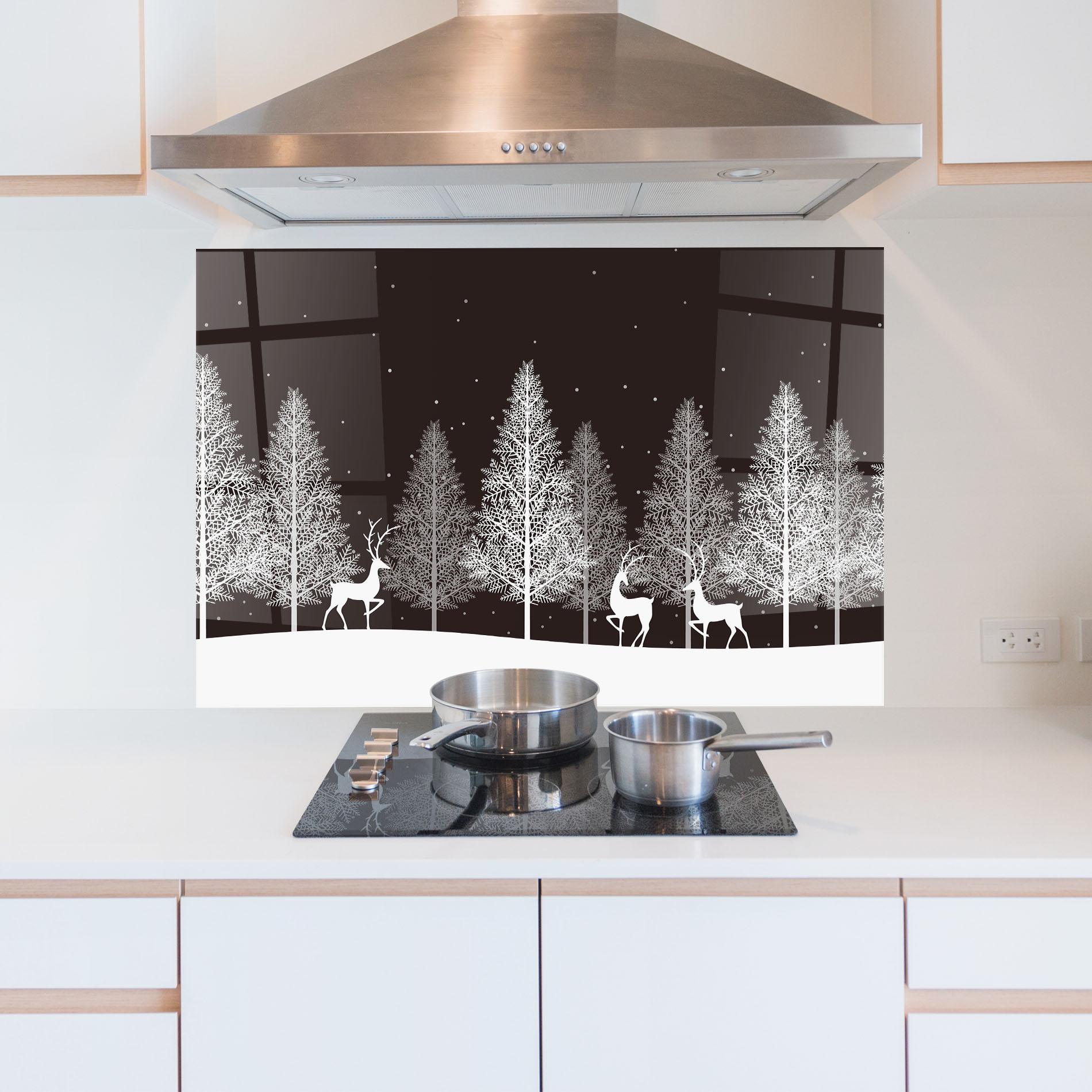 Panou Sticla Bucatarie Brown Sky Winter mockup 5