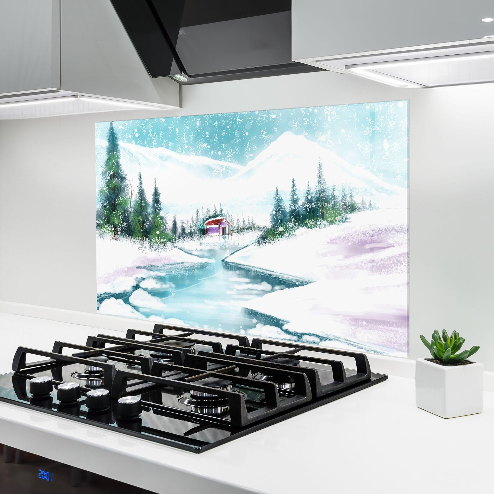 Panou Sticla Bucatarie Purple House Winter mockup 6