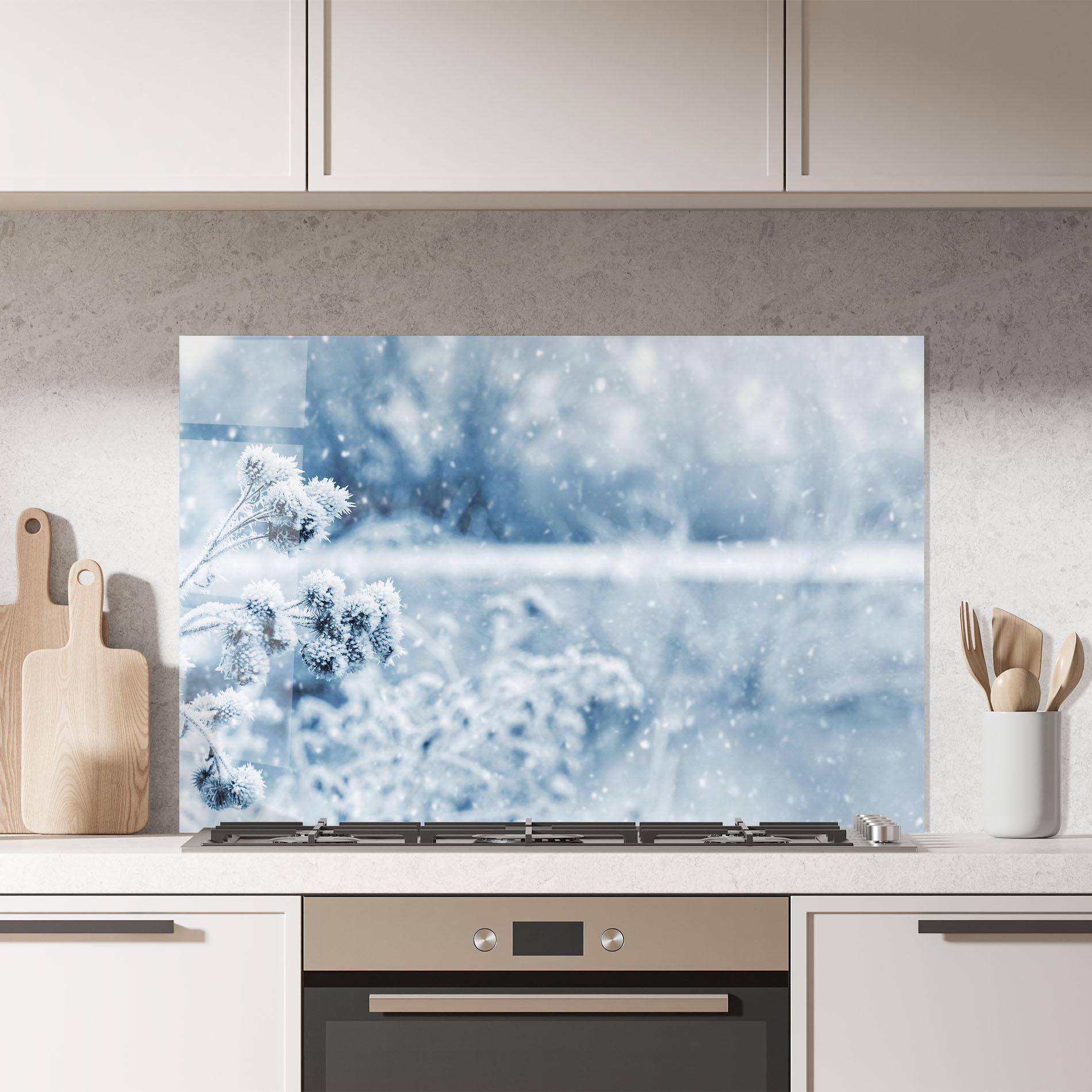 Panou Sticla Bucatarie Pretty Winter Plants mockup 7