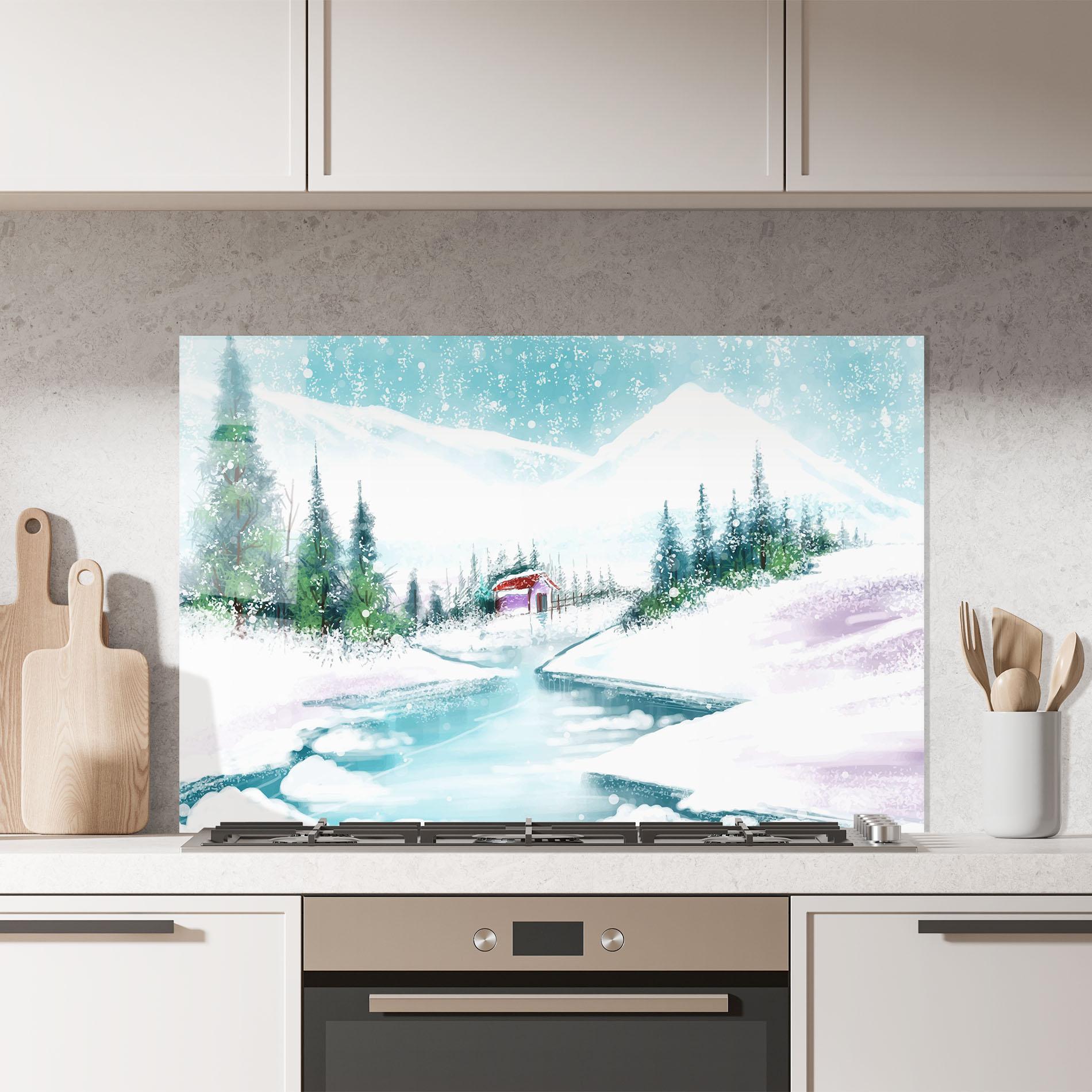 Panou Sticla Bucatarie Purple House Winter mockup 7