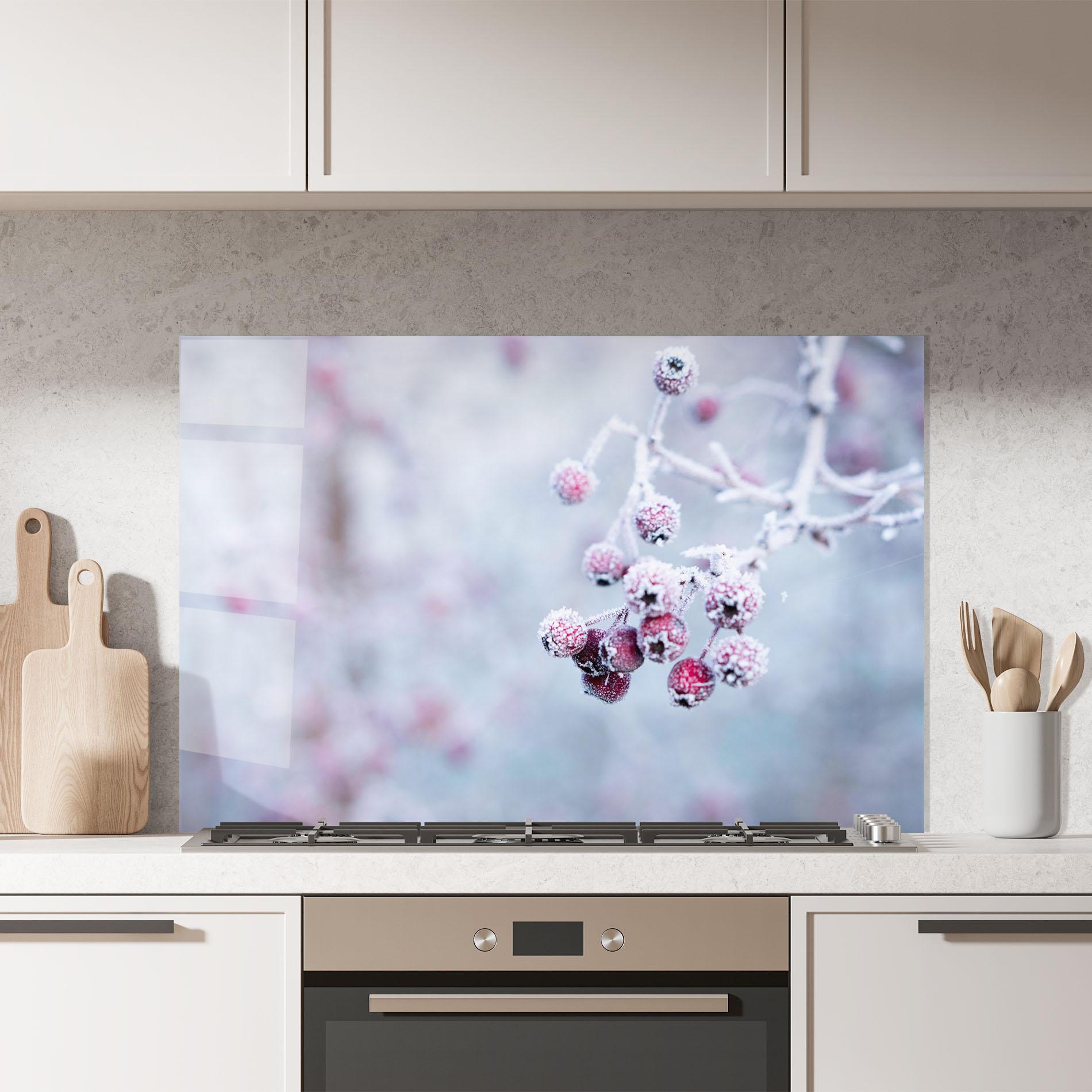 Panou Sticla Bucatarie Red Winter Fruits mockup 7