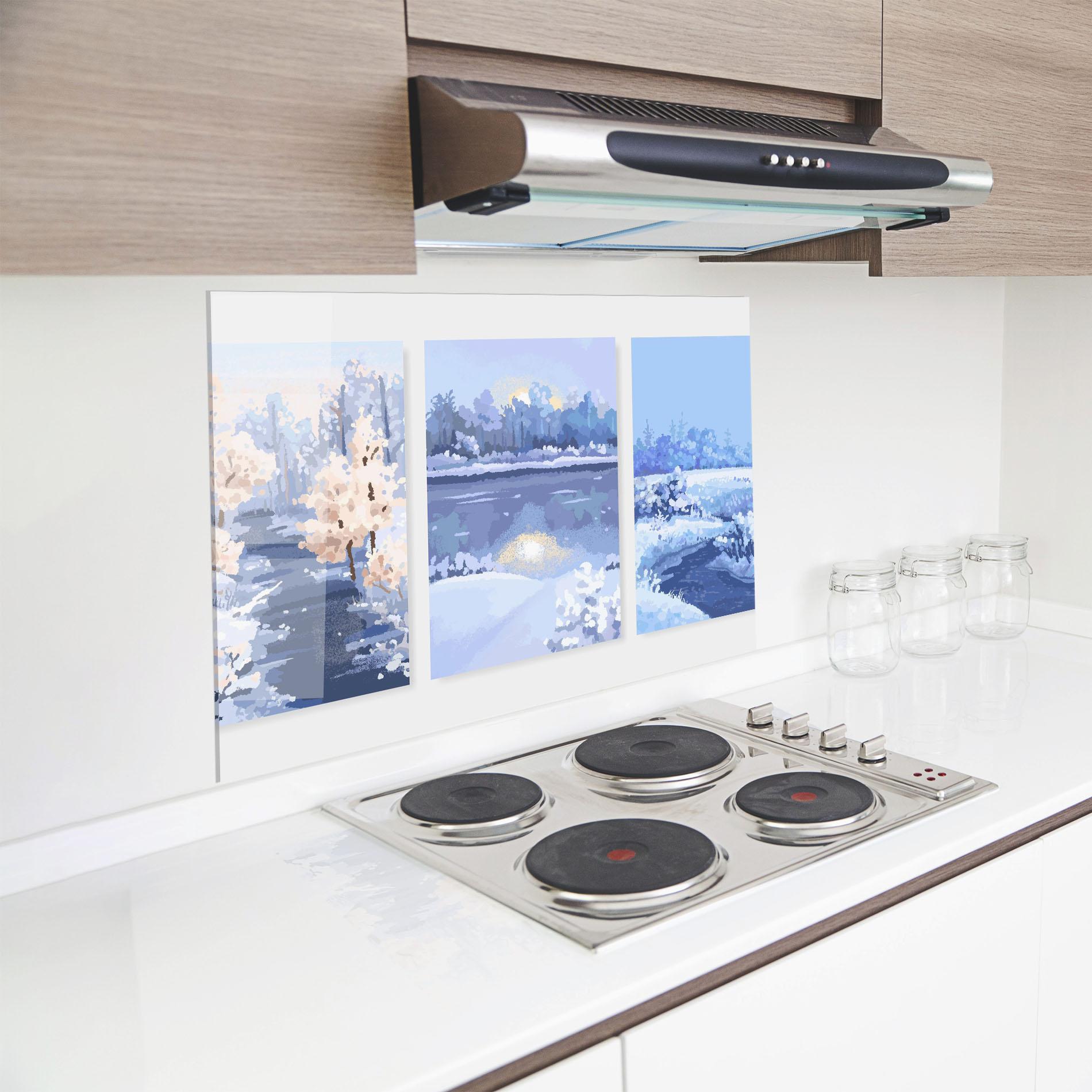 Panou Sticla Bucatarie Winter_landscape_with_forest_and_field_vector_illustration14 mockup 8