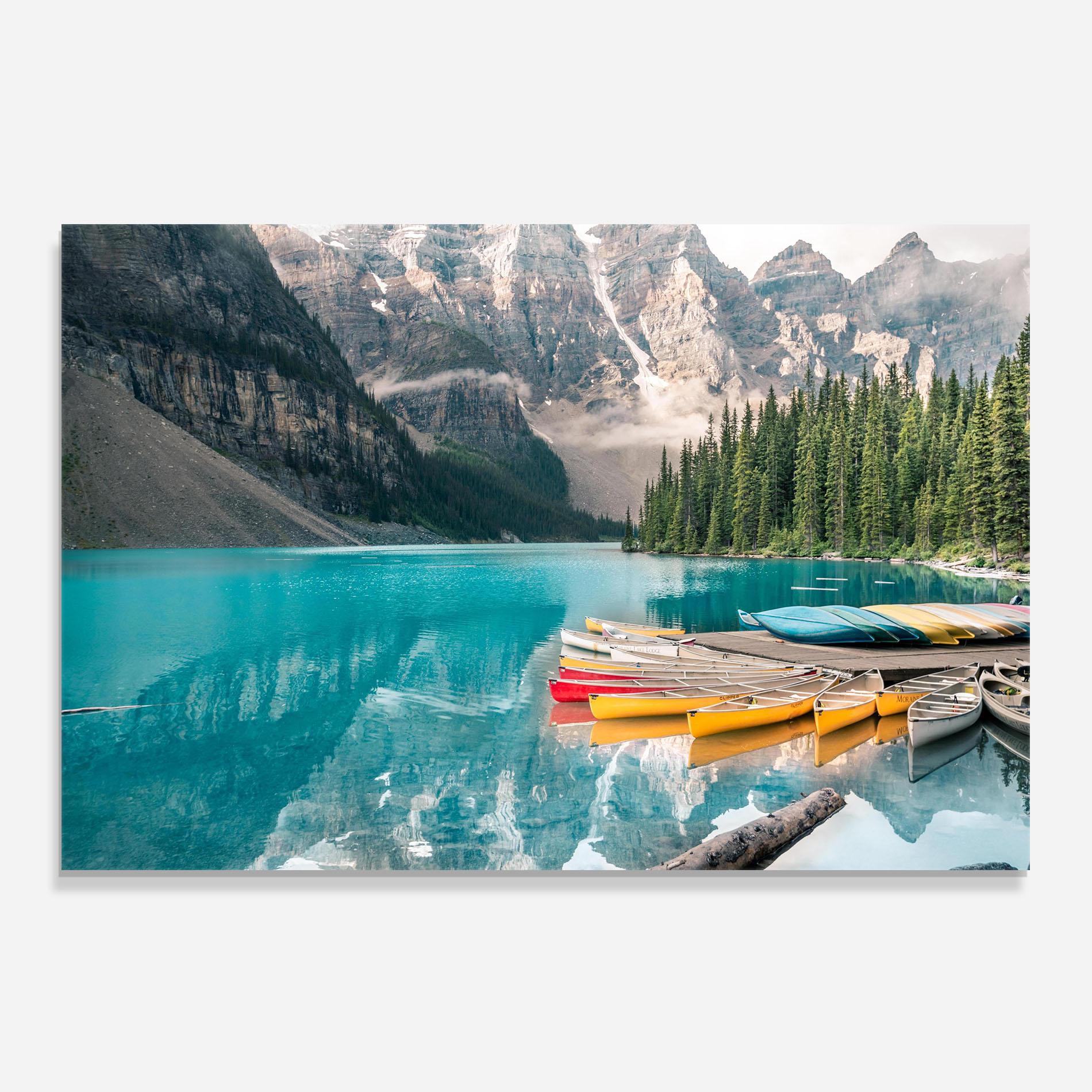 Panou Sticla Bucatarie Beautiful Moraine Lake mockup 0
