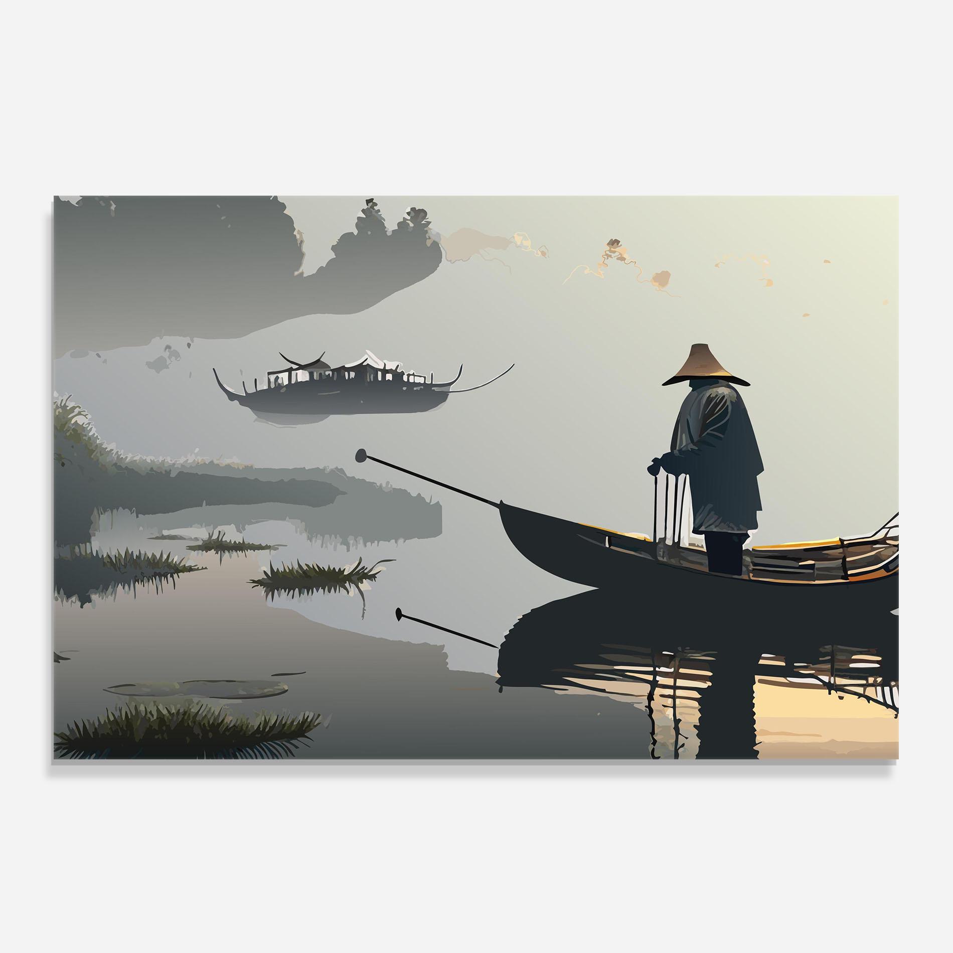 Panou Sticla Bucatarie Grey Lake Man mockup 0