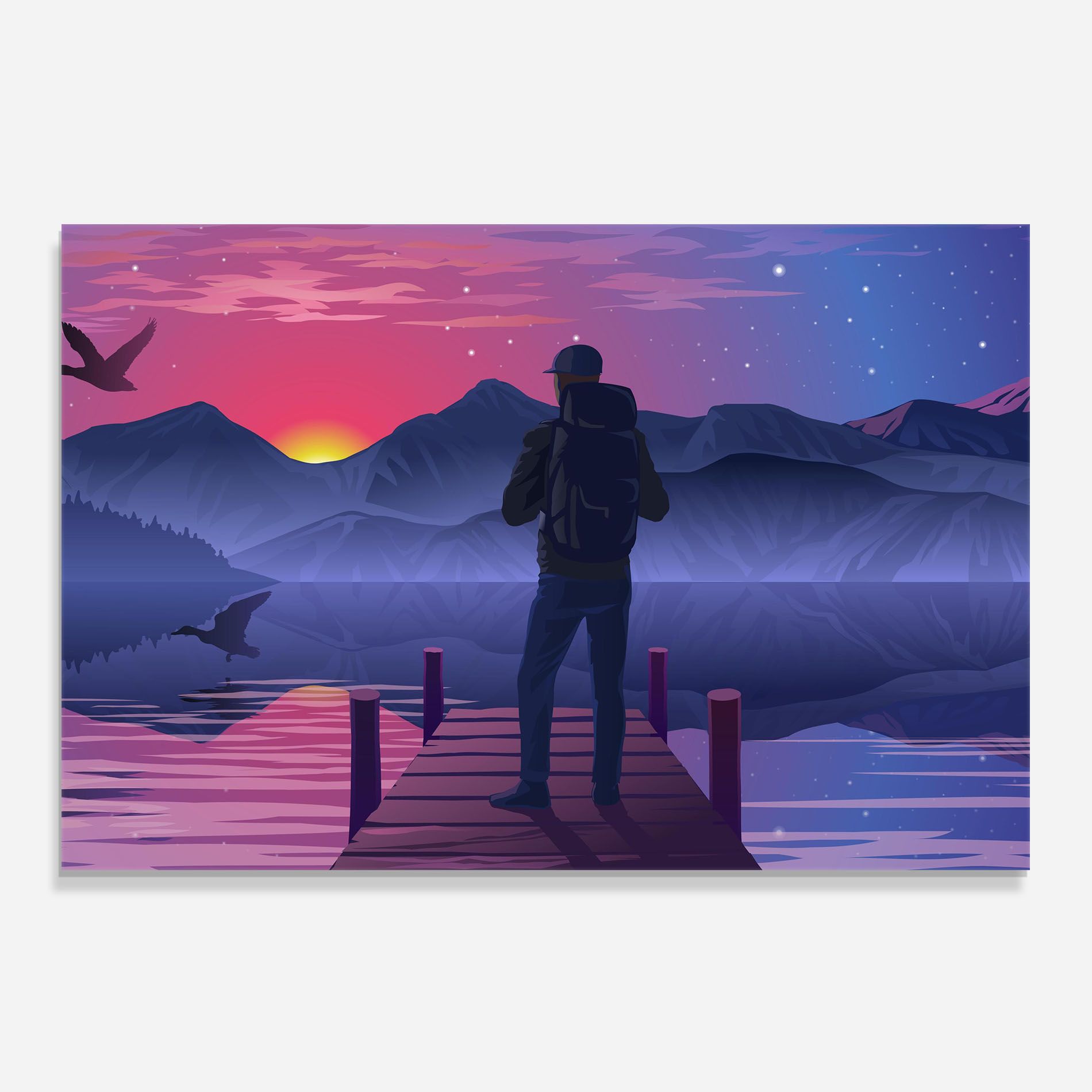 Lake Pink Night mockup 0