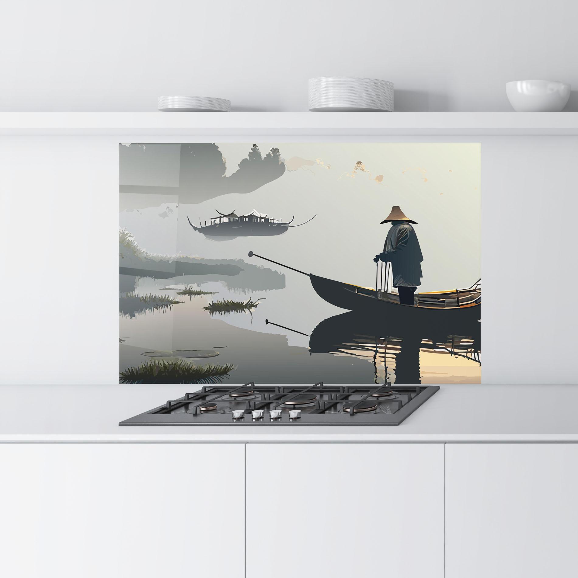 Panou Sticla Bucatarie Grey Lake Man mockup 9