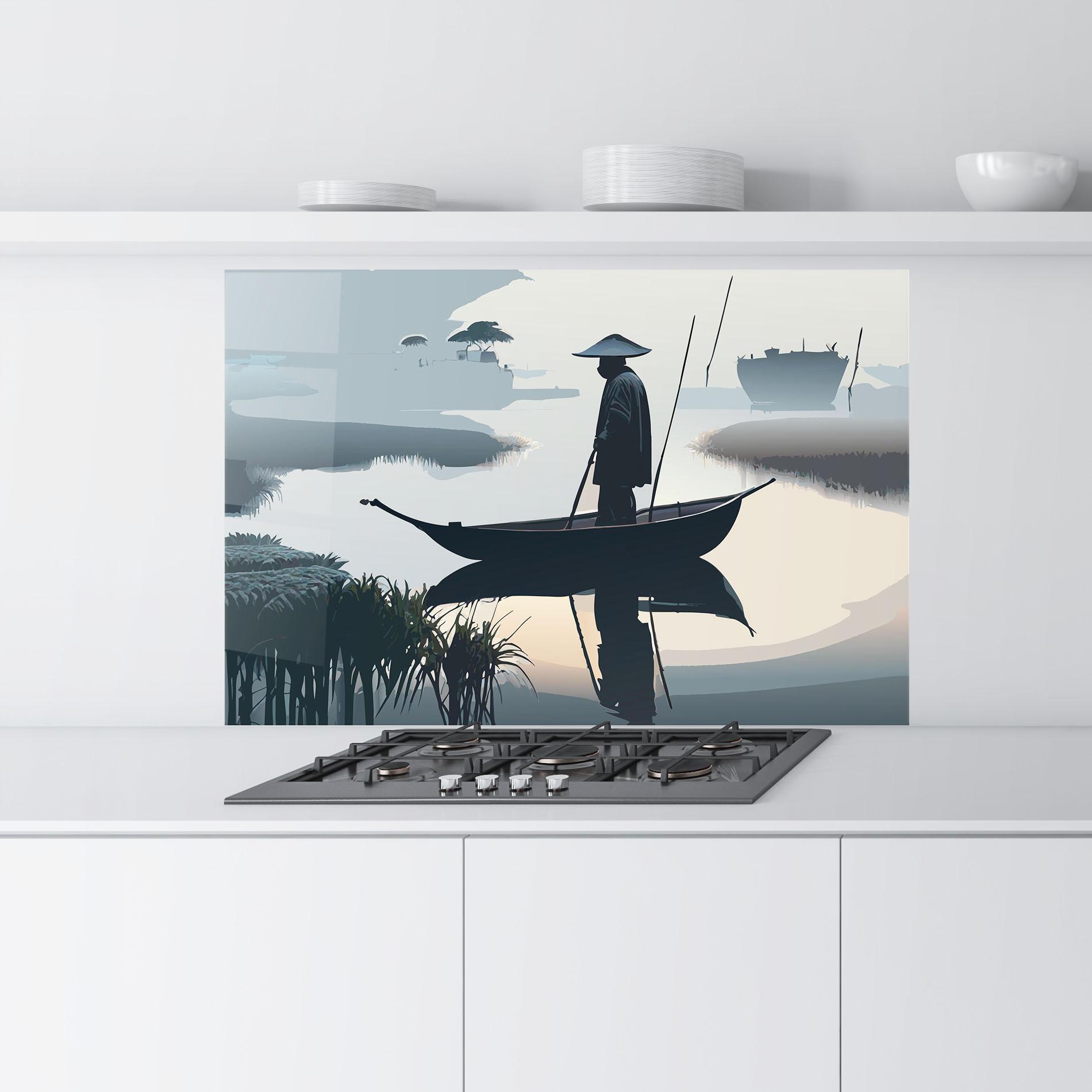 Panou Sticla Bucatarie Japan Fisherman mockup 9