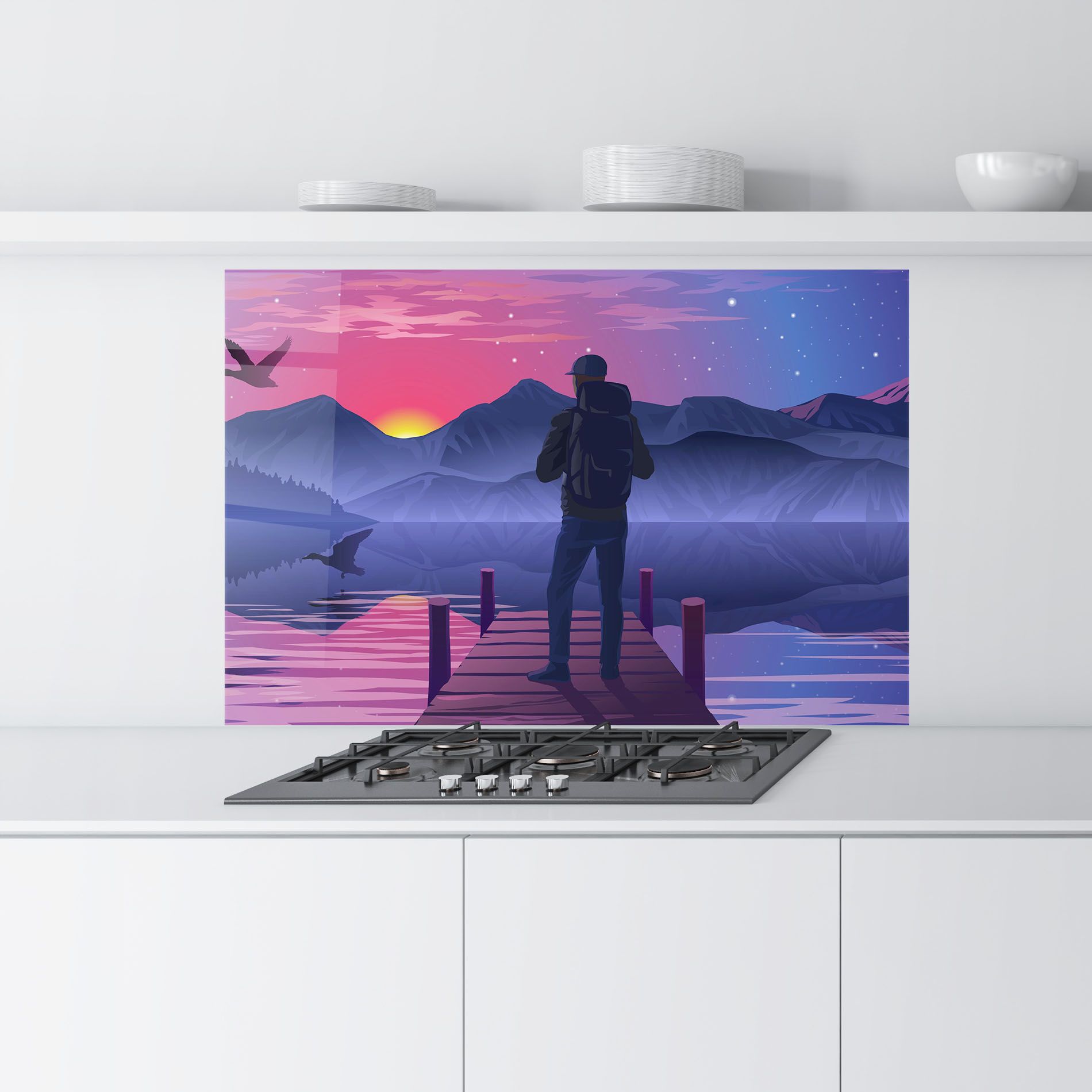 Lake Pink Night mockup 9