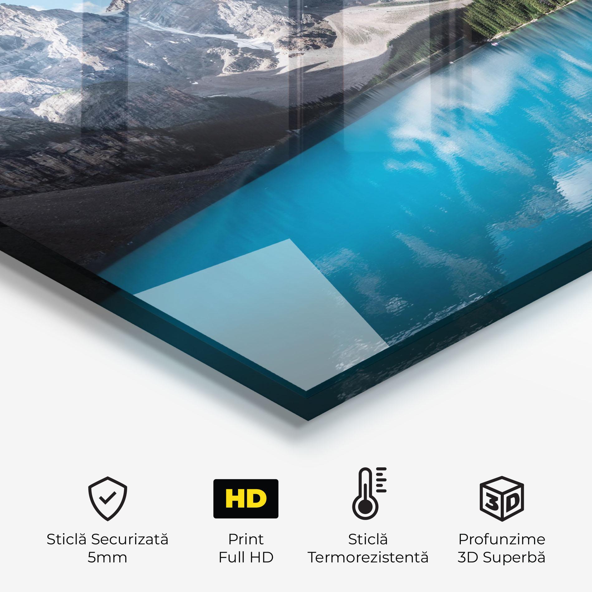 Panou Sticla Bucatarie Beautiful Lake Canada mockup 2