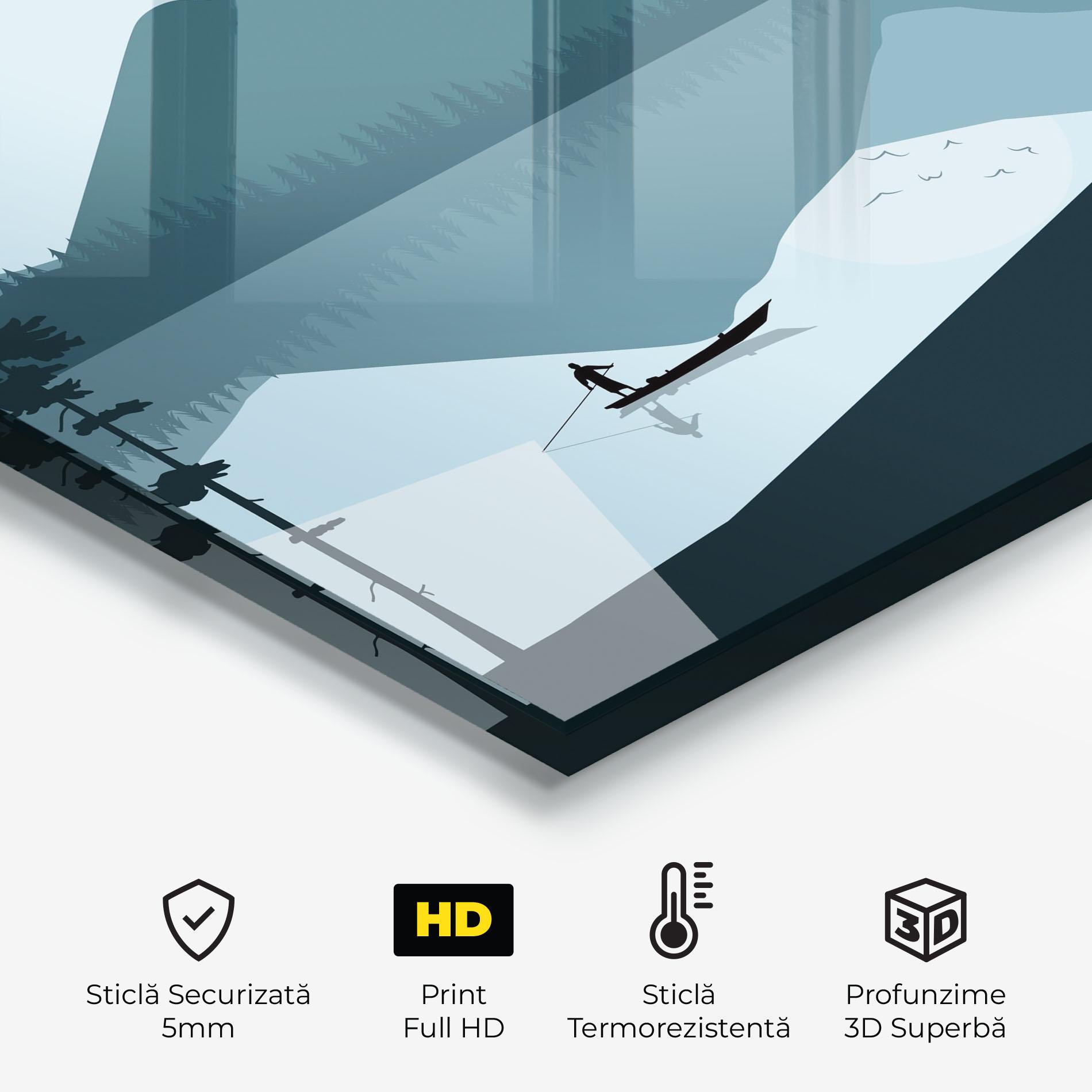 Panou Sticla Bucatarie Blue Light Lake mockup 2