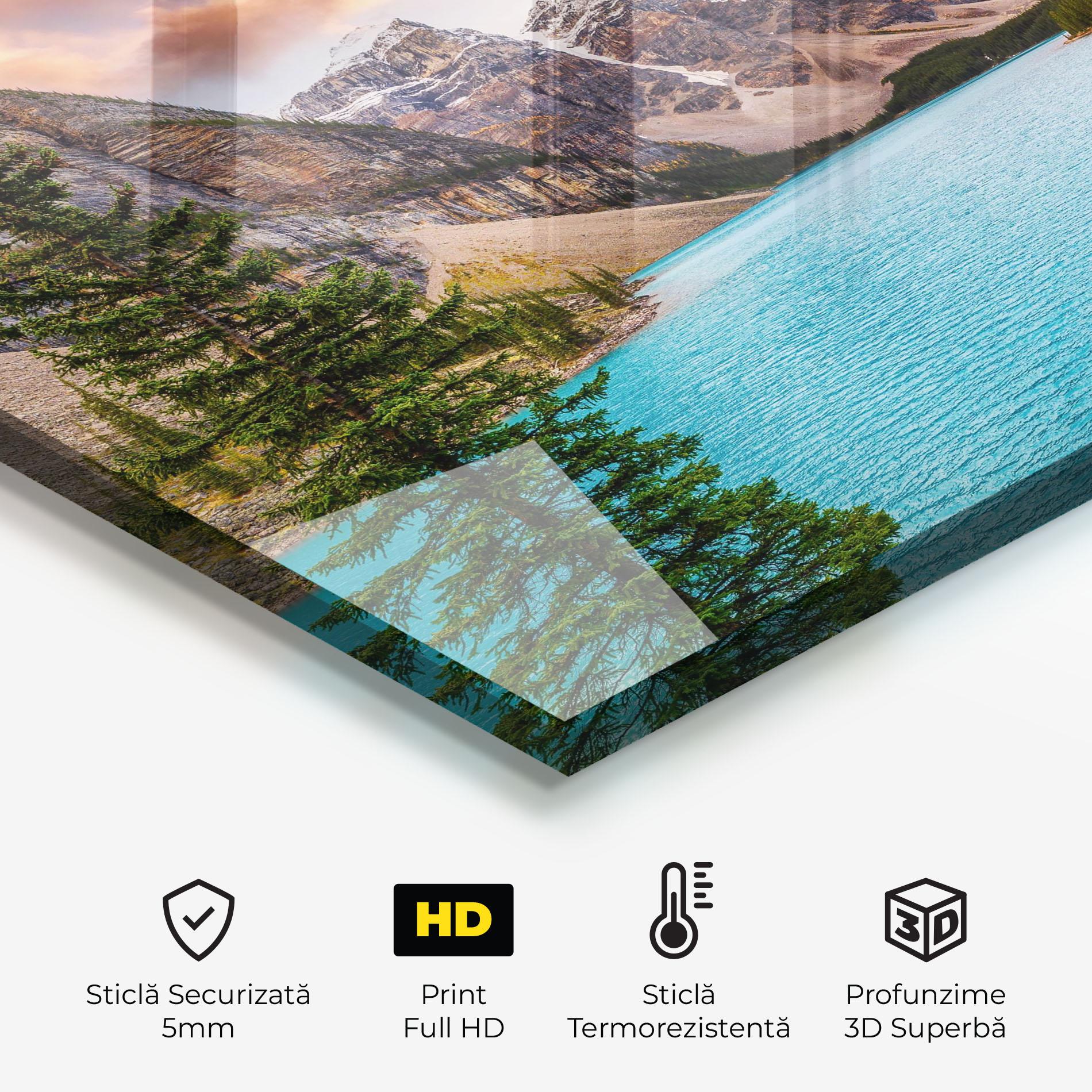 Panou Sticla Bucatarie Blue Magic Lake mockup 2