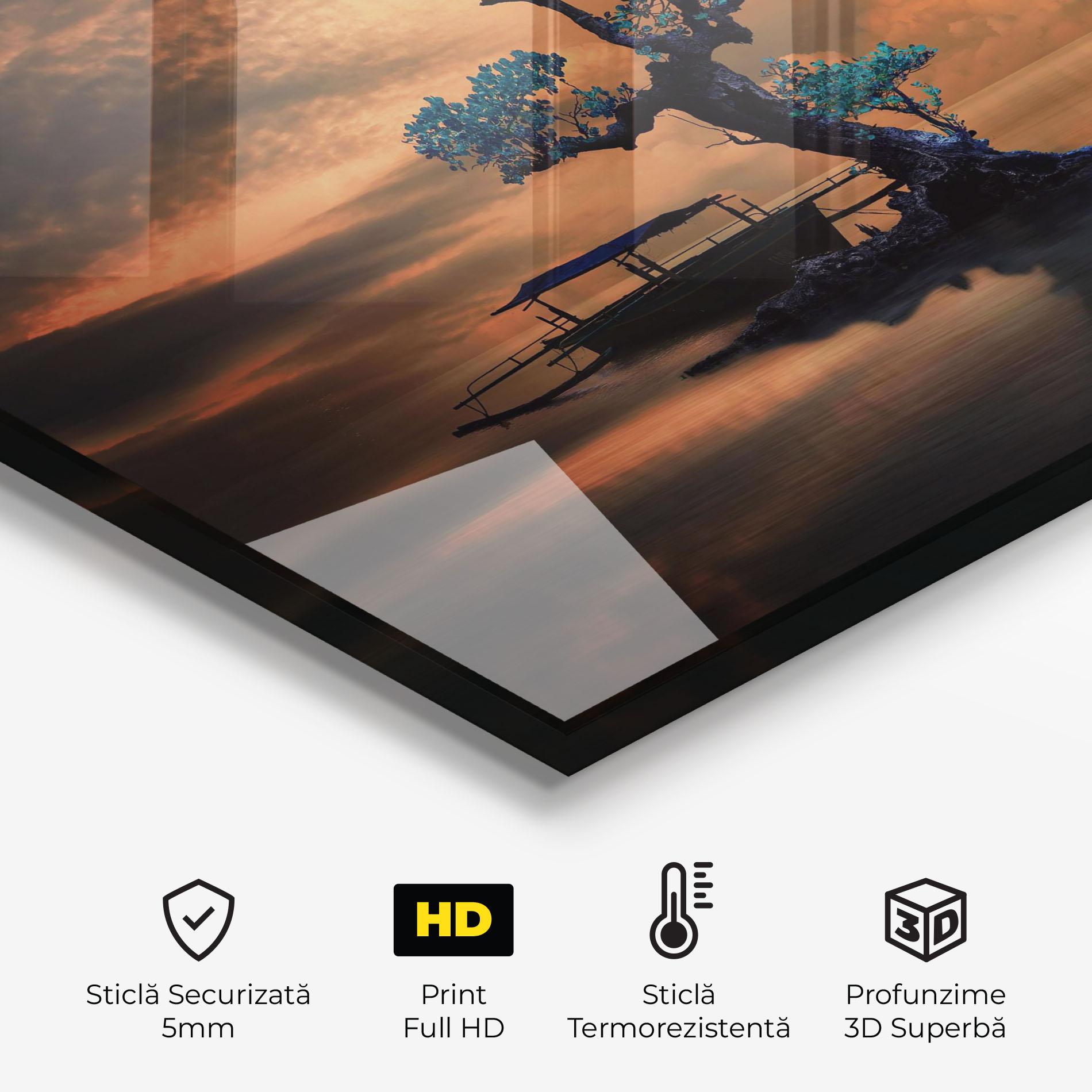 Panou Sticla Bucatarie Blue Tree mockup 2