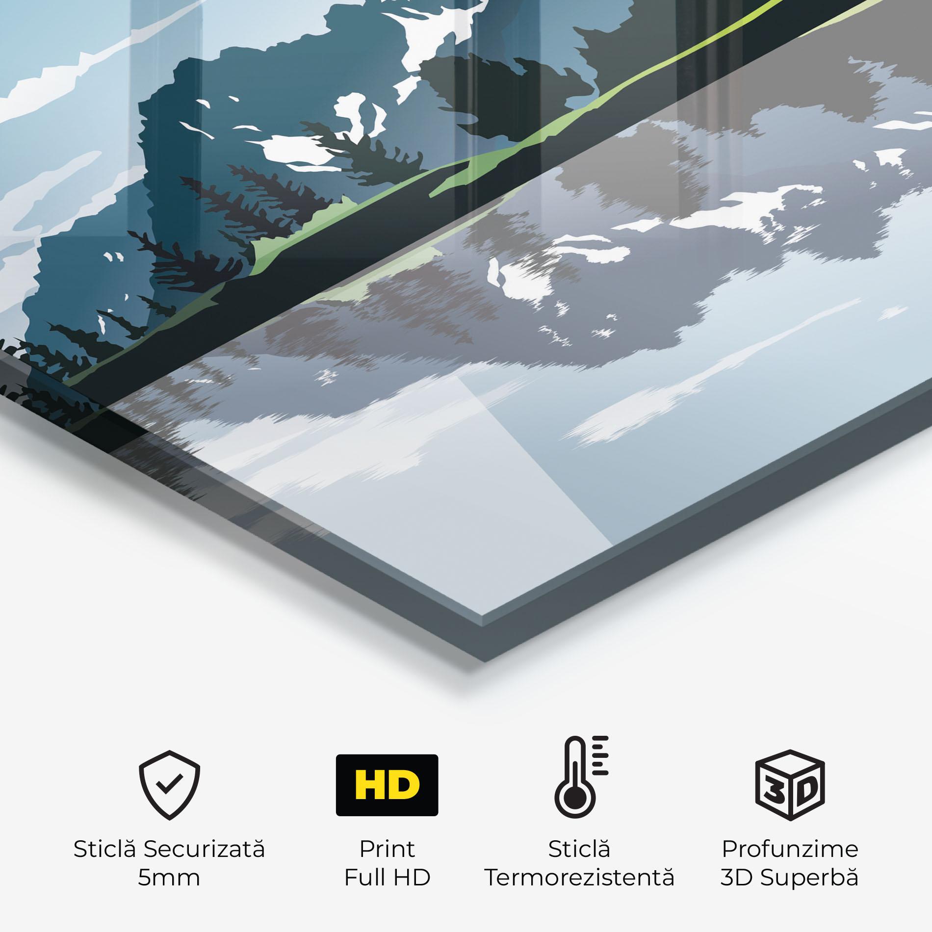 Panou Sticla Bucatarie Lake Blue Mountain mockup 2