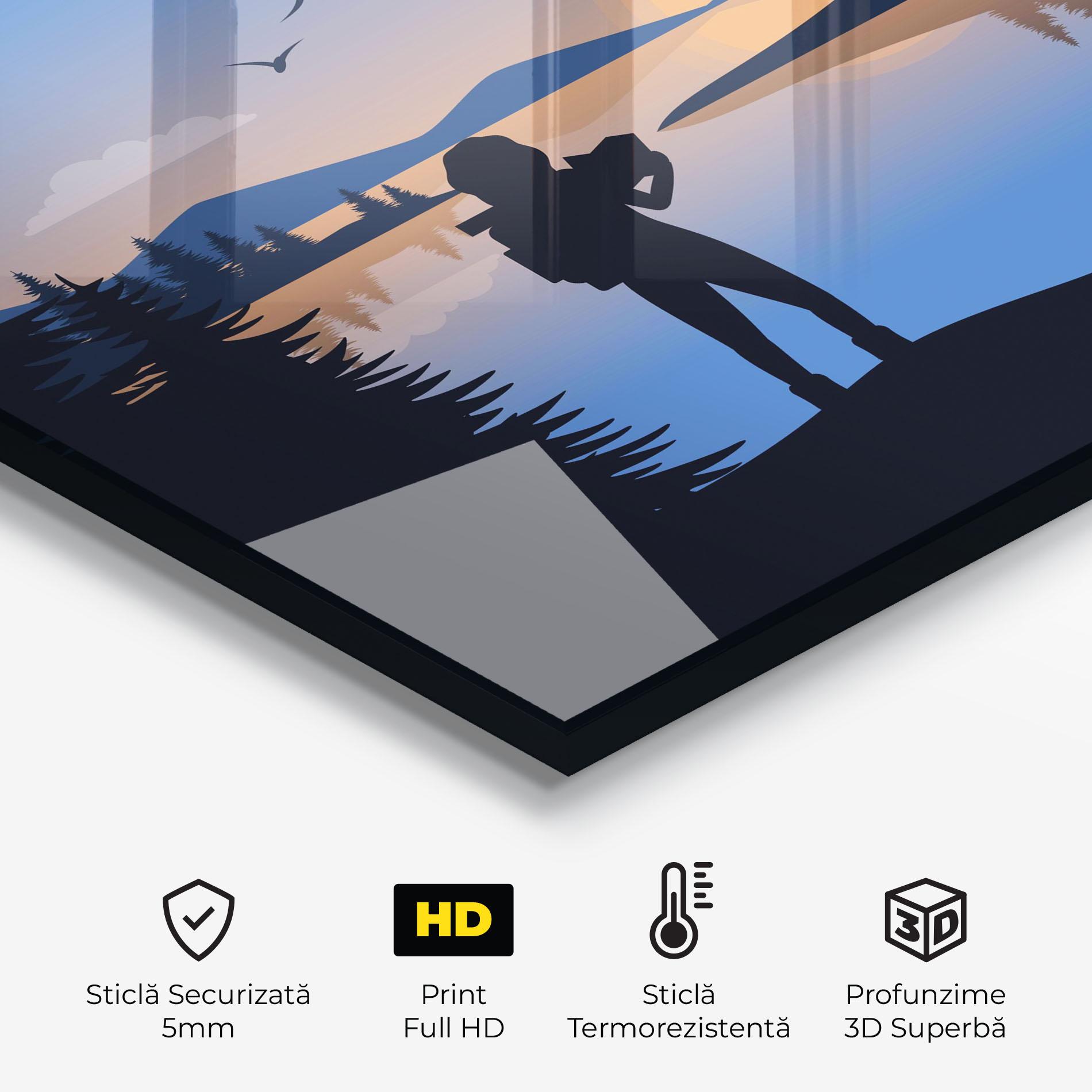 Panou Sticla Bucatarie Lake Woman View mockup 2