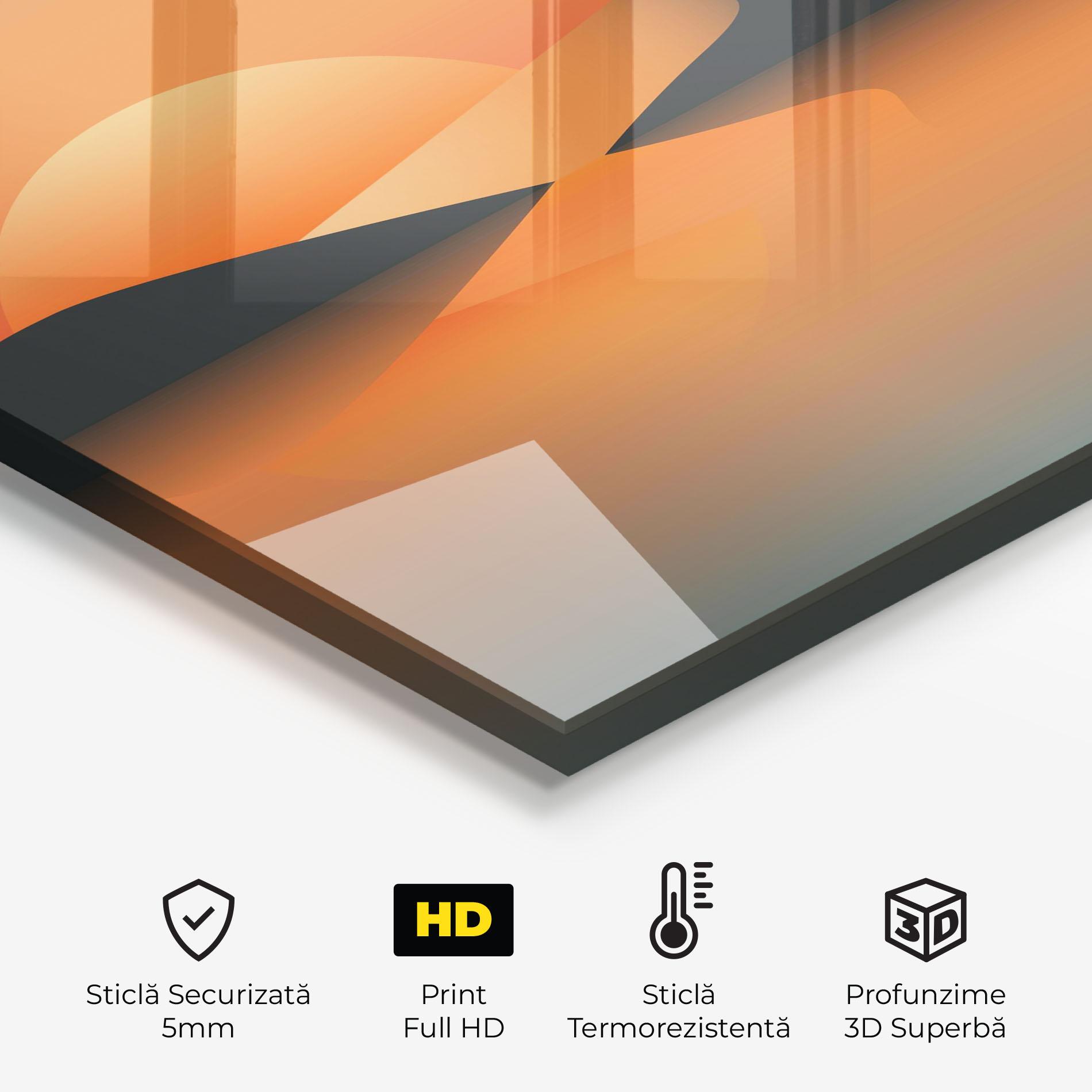 Panou Sticla Bucatarie Orange Bird Lake 01 mockup 2