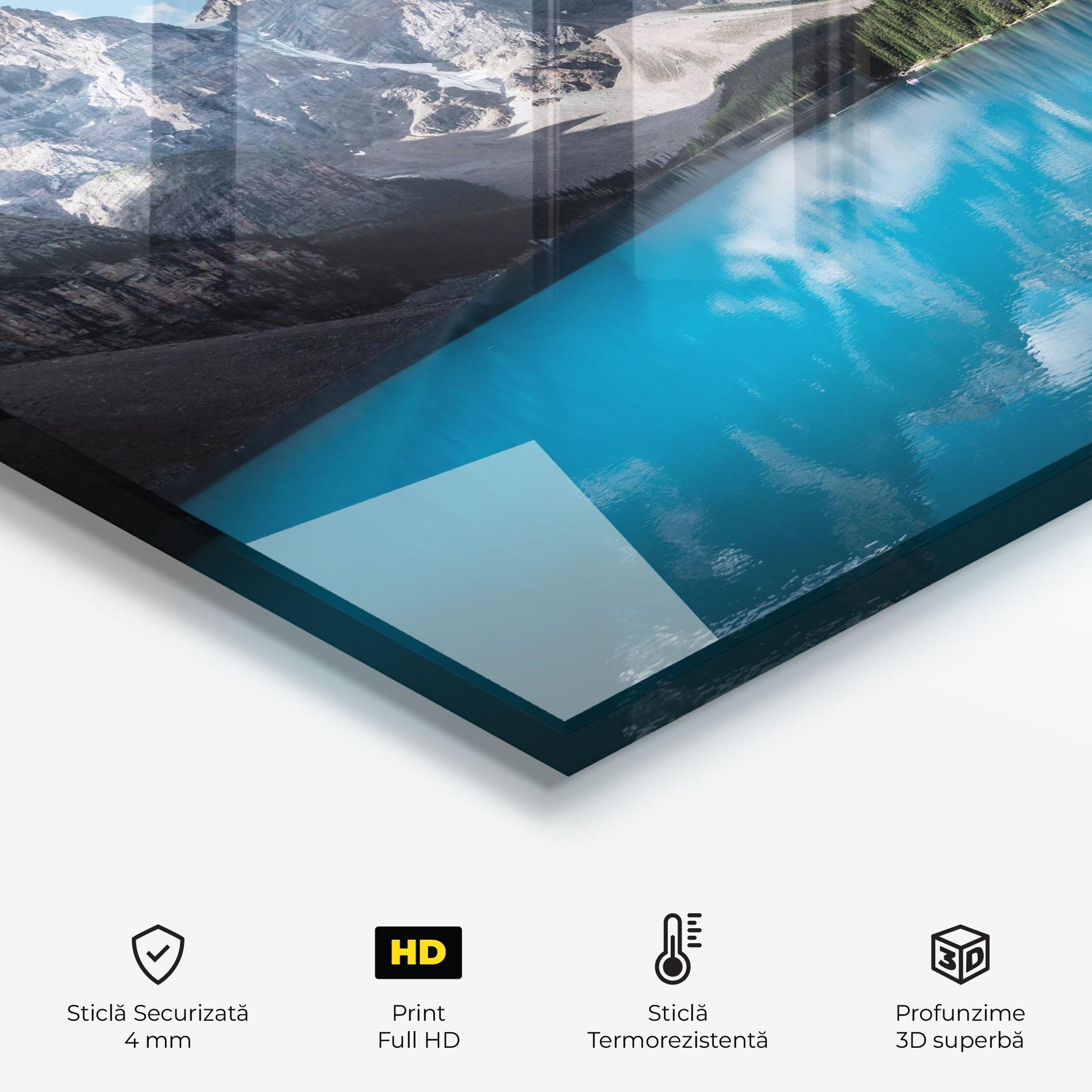 Panou Sticla Bucatarie Beautiful Lake Canada mockup 2