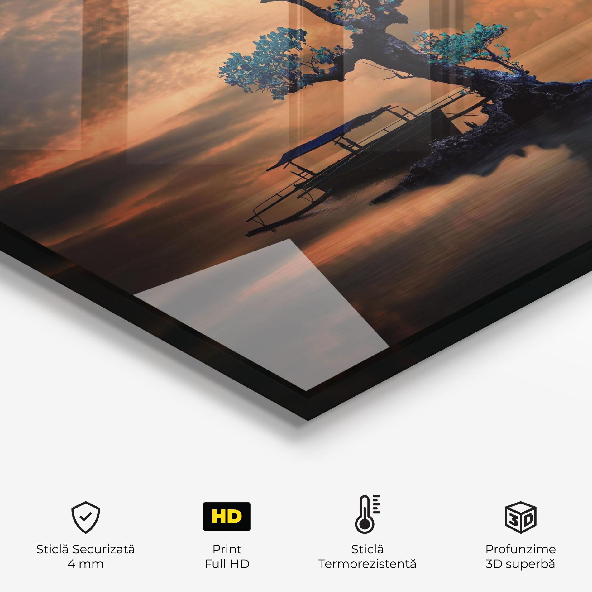 Panou Sticla Bucatarie Blue Tree mockup 2