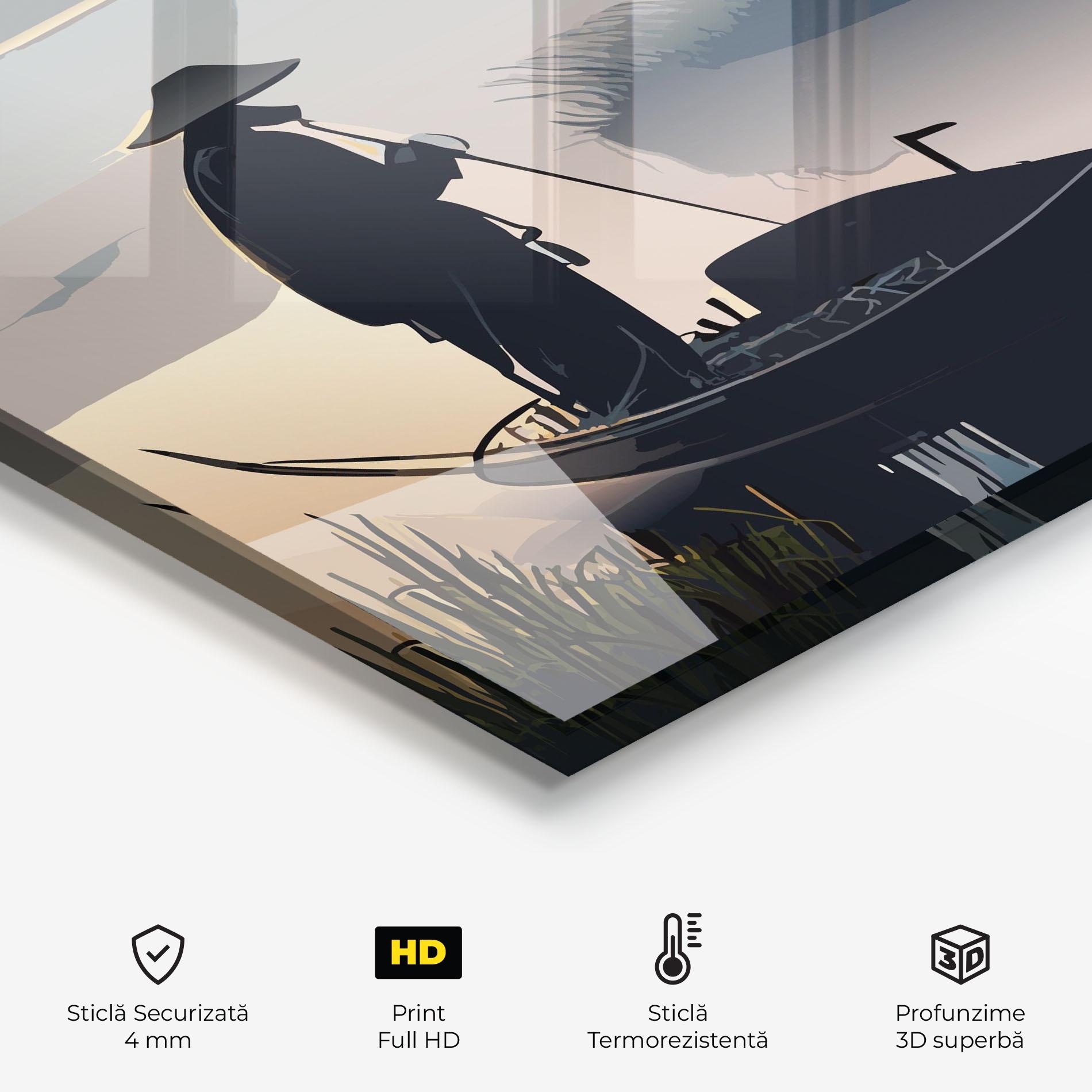 Panou Sticla Bucatarie Japan Lake Man mockup 2