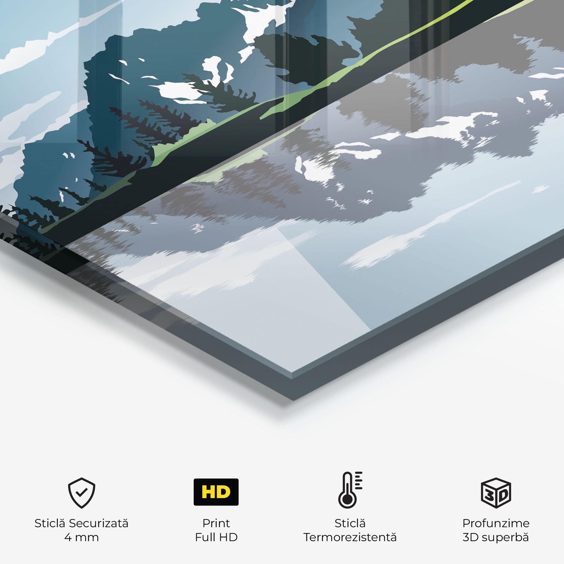 Panou Sticla Bucatarie Lake Blue Mountain mockup 2