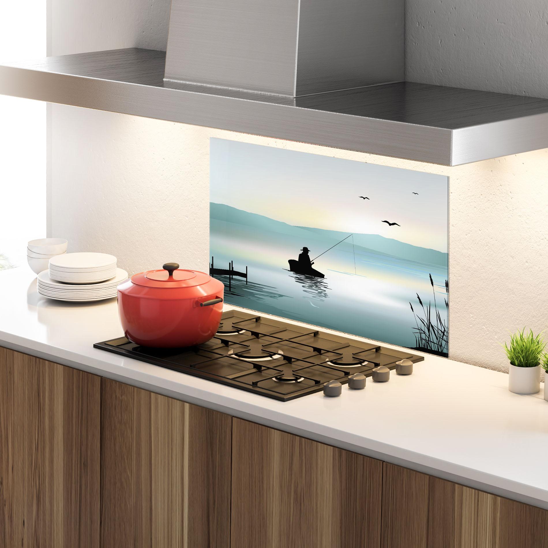 Panou Sticla Bucatarie Fishman Lake View mockup 4