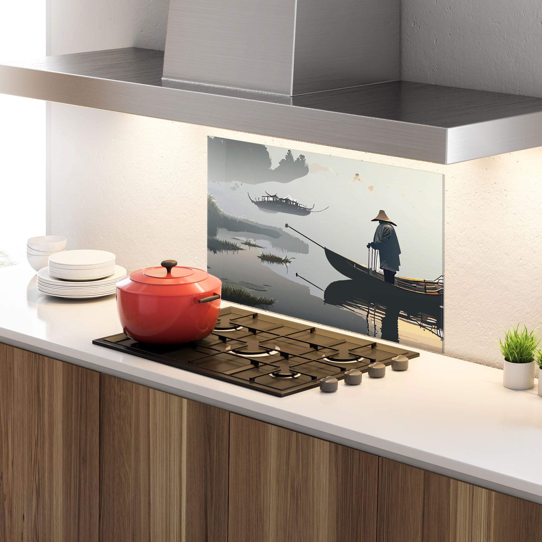 Panou Sticla Bucatarie Grey Lake Man mockup 4