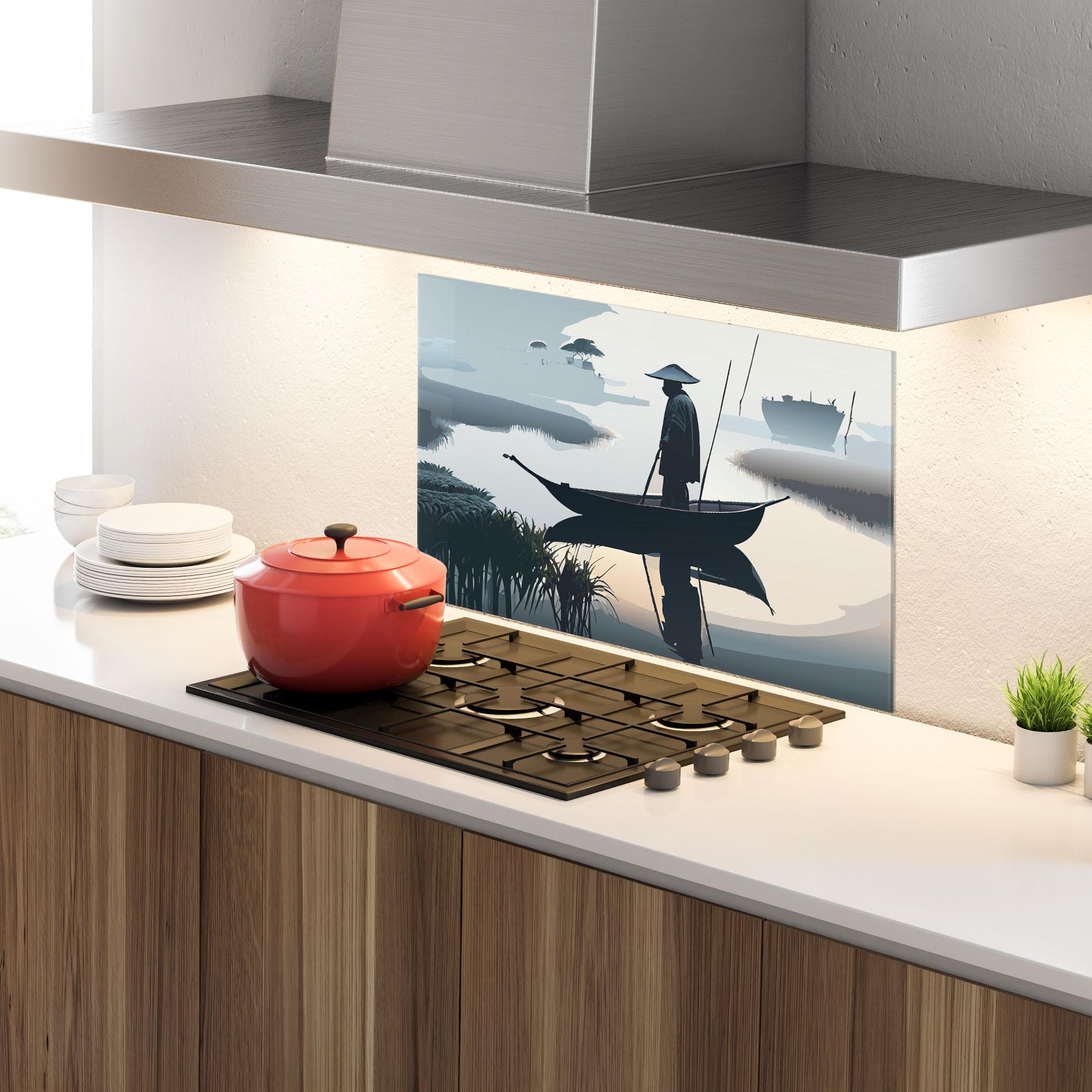 Panou Sticla Bucatarie Japan Fisherman mockup 4