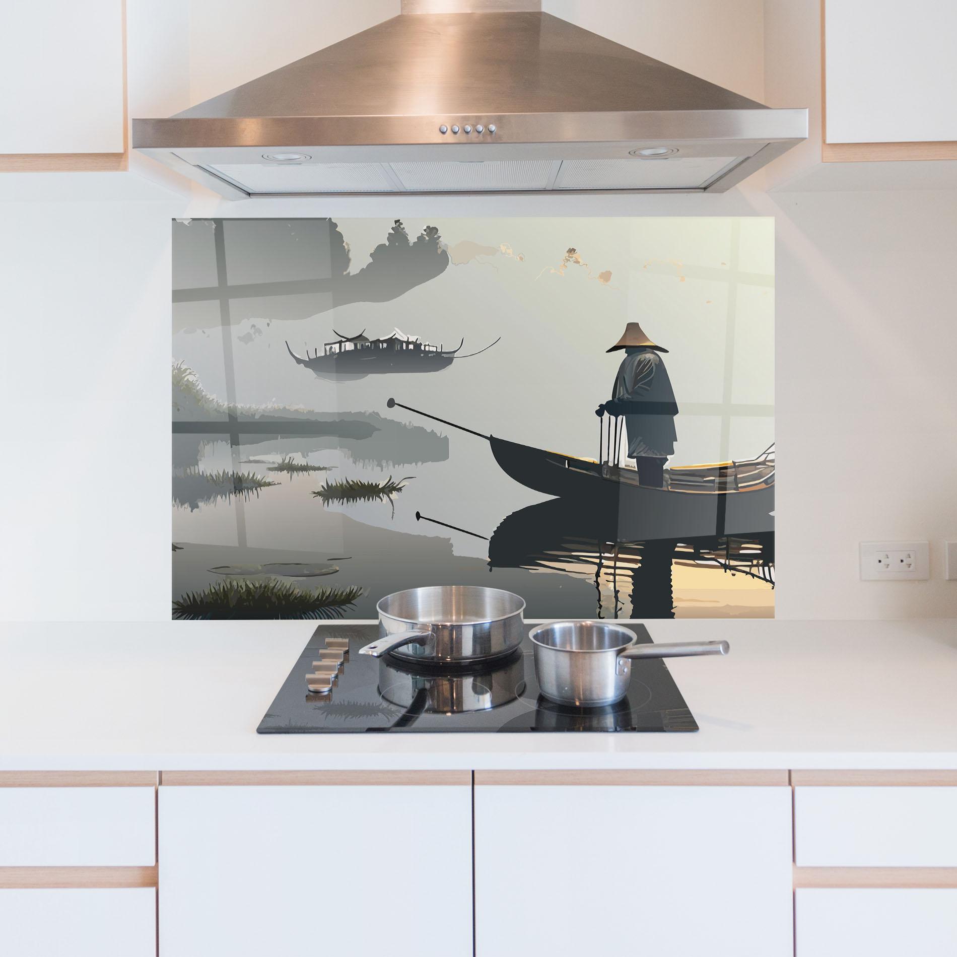 Panou Sticla Bucatarie Grey Lake Man mockup 5