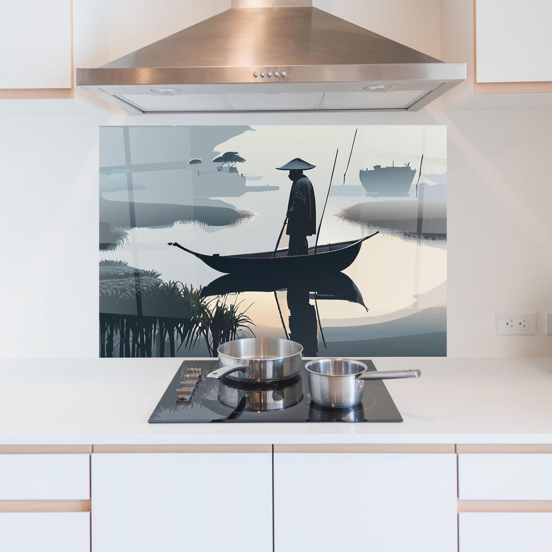 Panou Sticla Bucatarie Japan Fisherman mockup 5