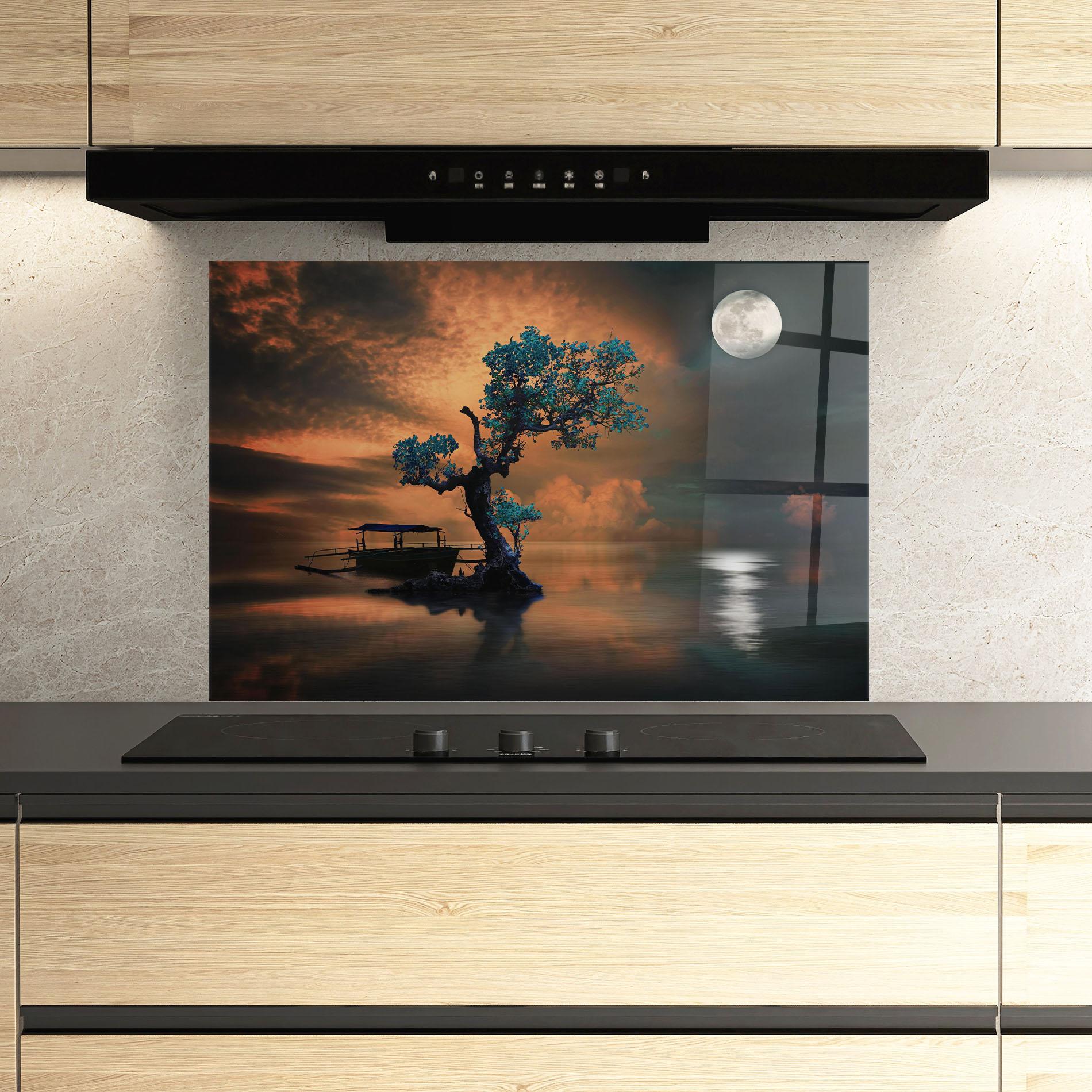 Panou Sticla Bucatarie Blue Tree mockup 3