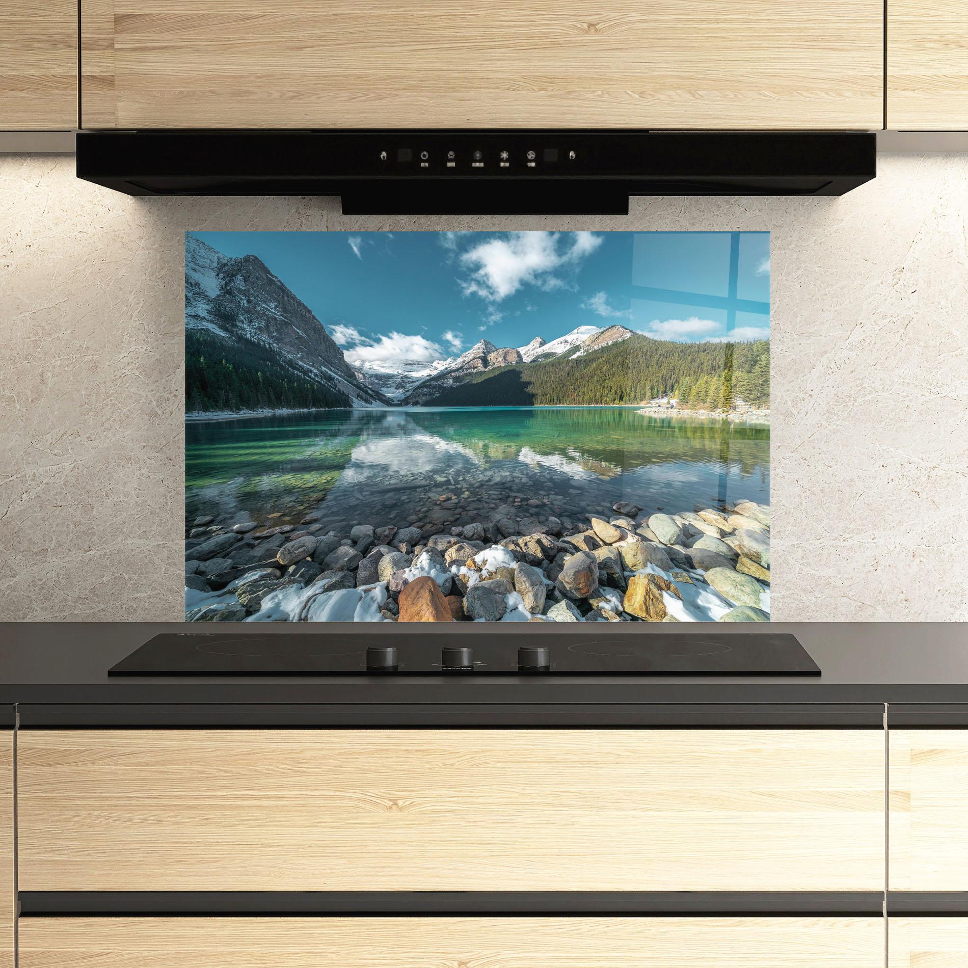 Panou Sticla Bucatarie Breathtaking View mockup 3