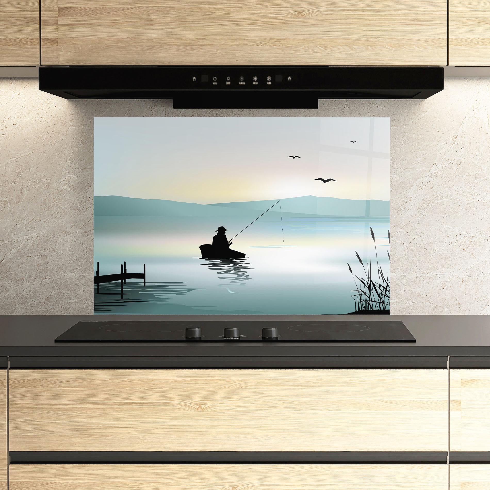 Panou Sticla Bucatarie Fishman Lake View mockup 3