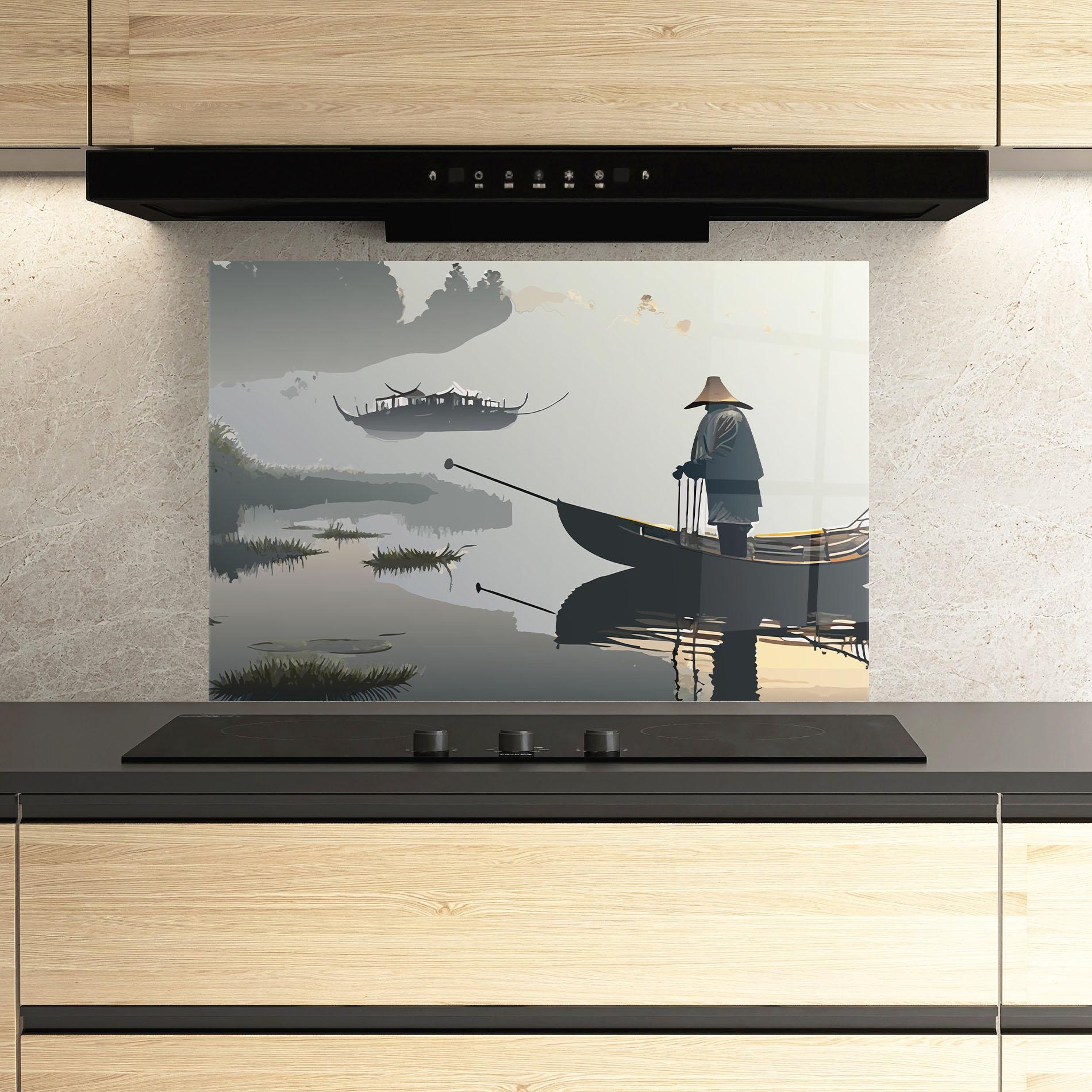 Panou Sticla Bucatarie Grey Lake Man mockup 3