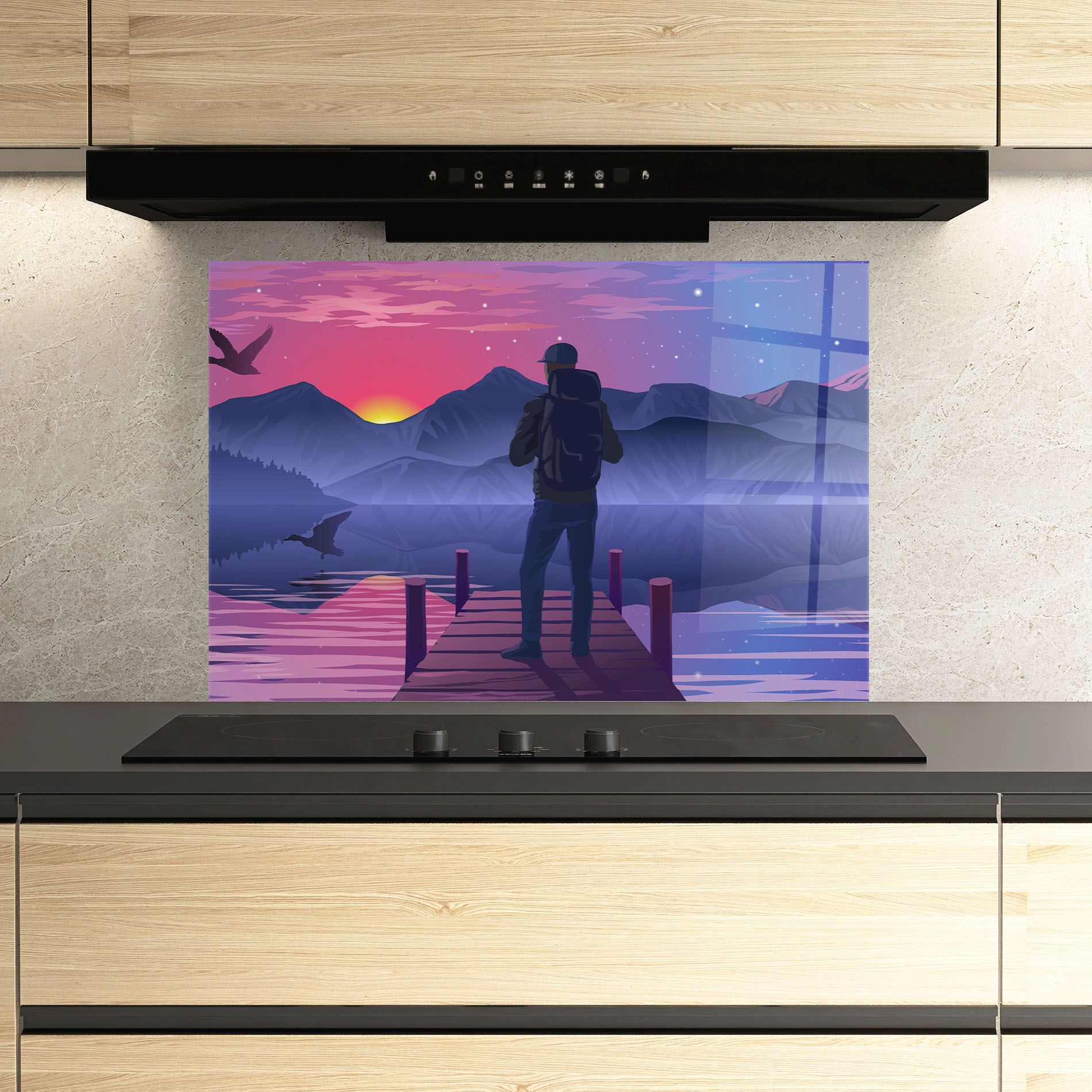 Lake Pink Night mockup 3