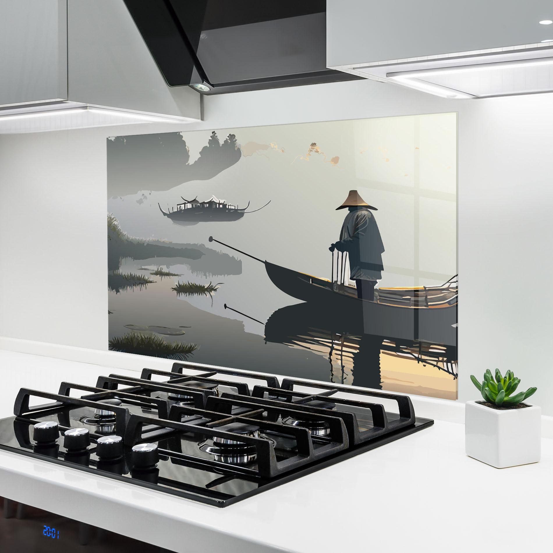 Panou Sticla Bucatarie Grey Lake Man mockup 6