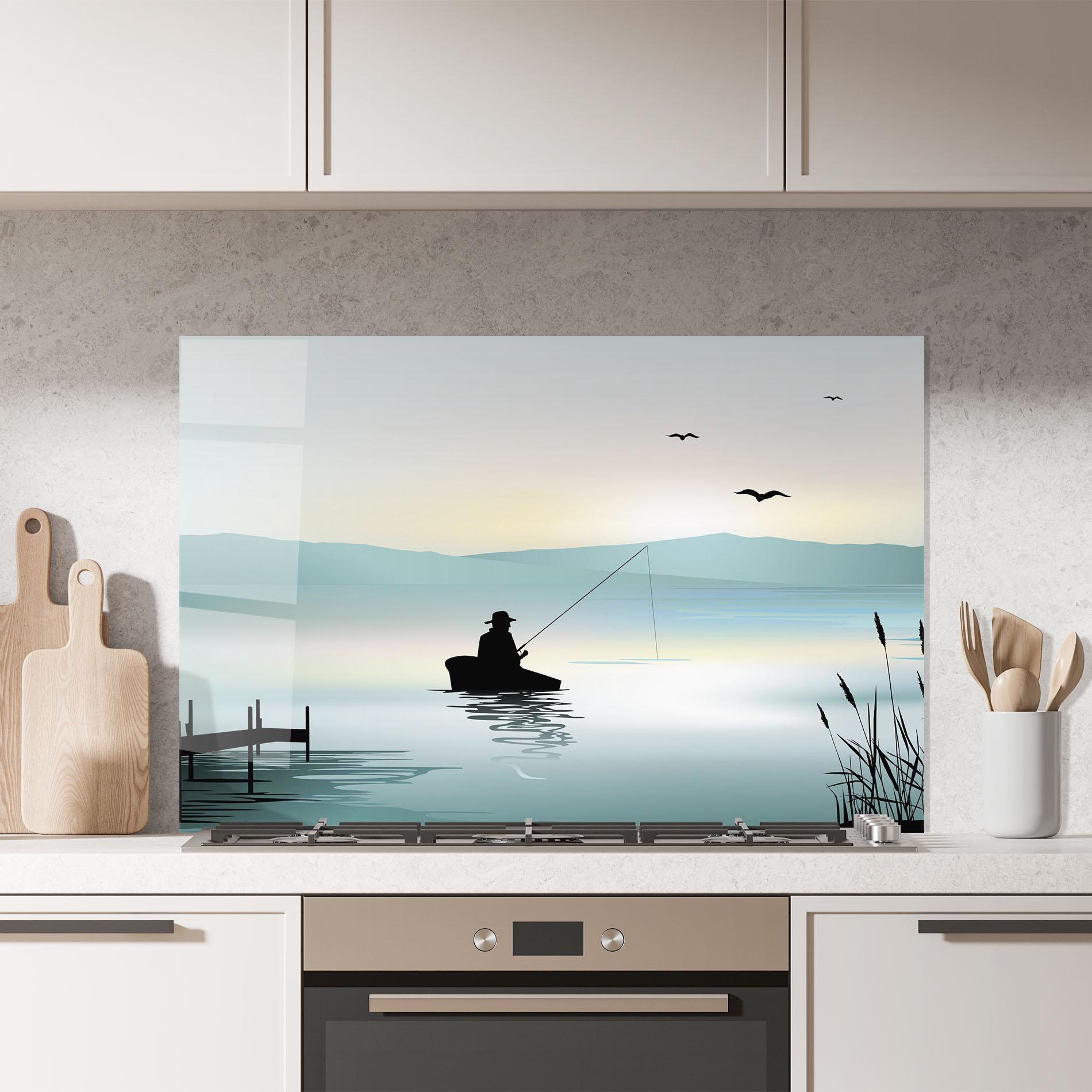 Panou Sticla Bucatarie Fishman Lake View mockup 7