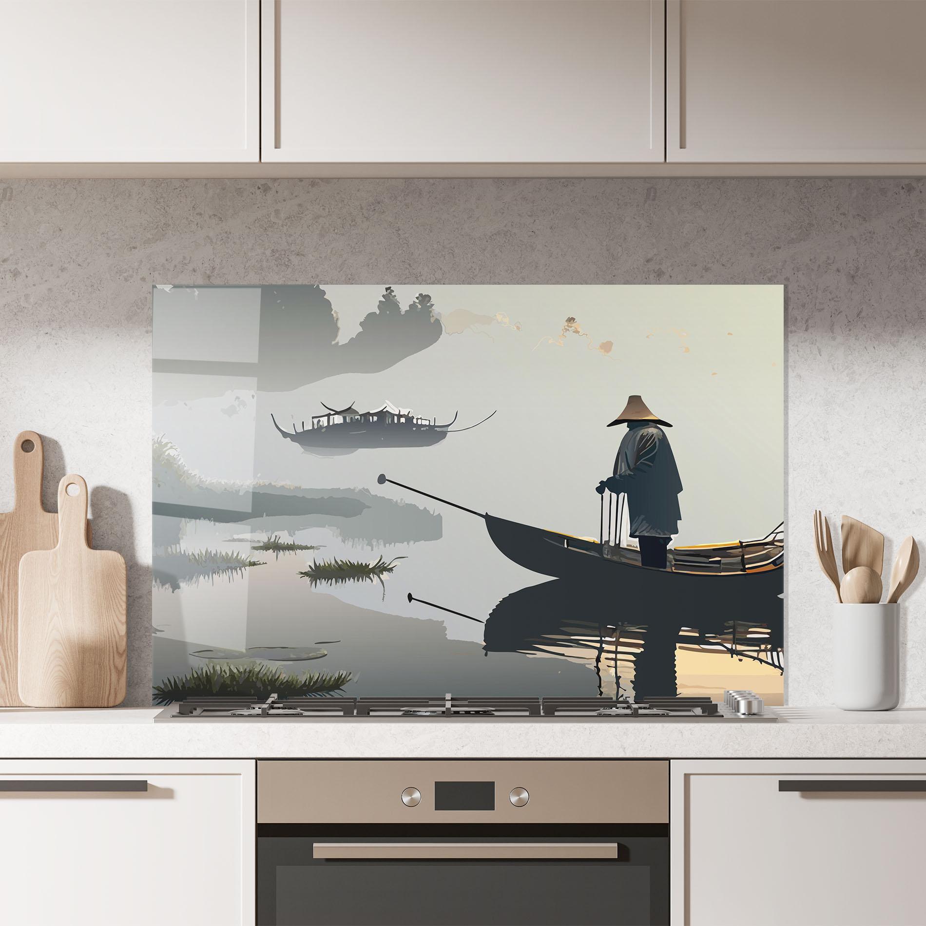 Panou Sticla Bucatarie Grey Lake Man mockup 7