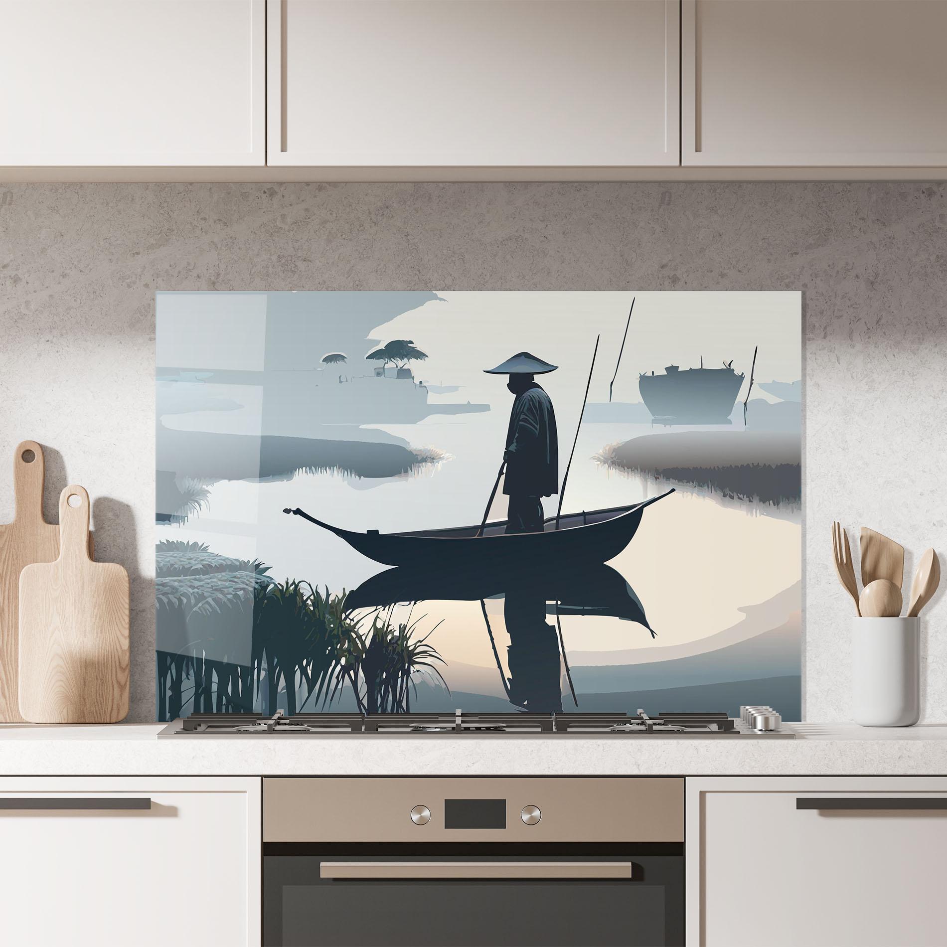 Panou Sticla Bucatarie Japan Fisherman mockup 7