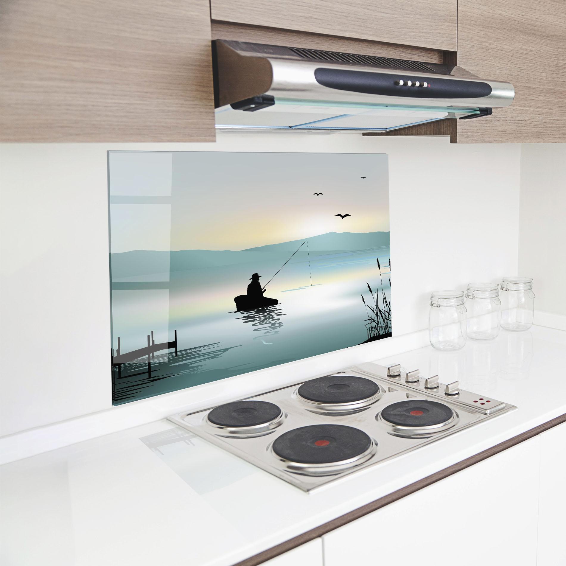 Panou Sticla Bucatarie Fishman Lake View mockup 8