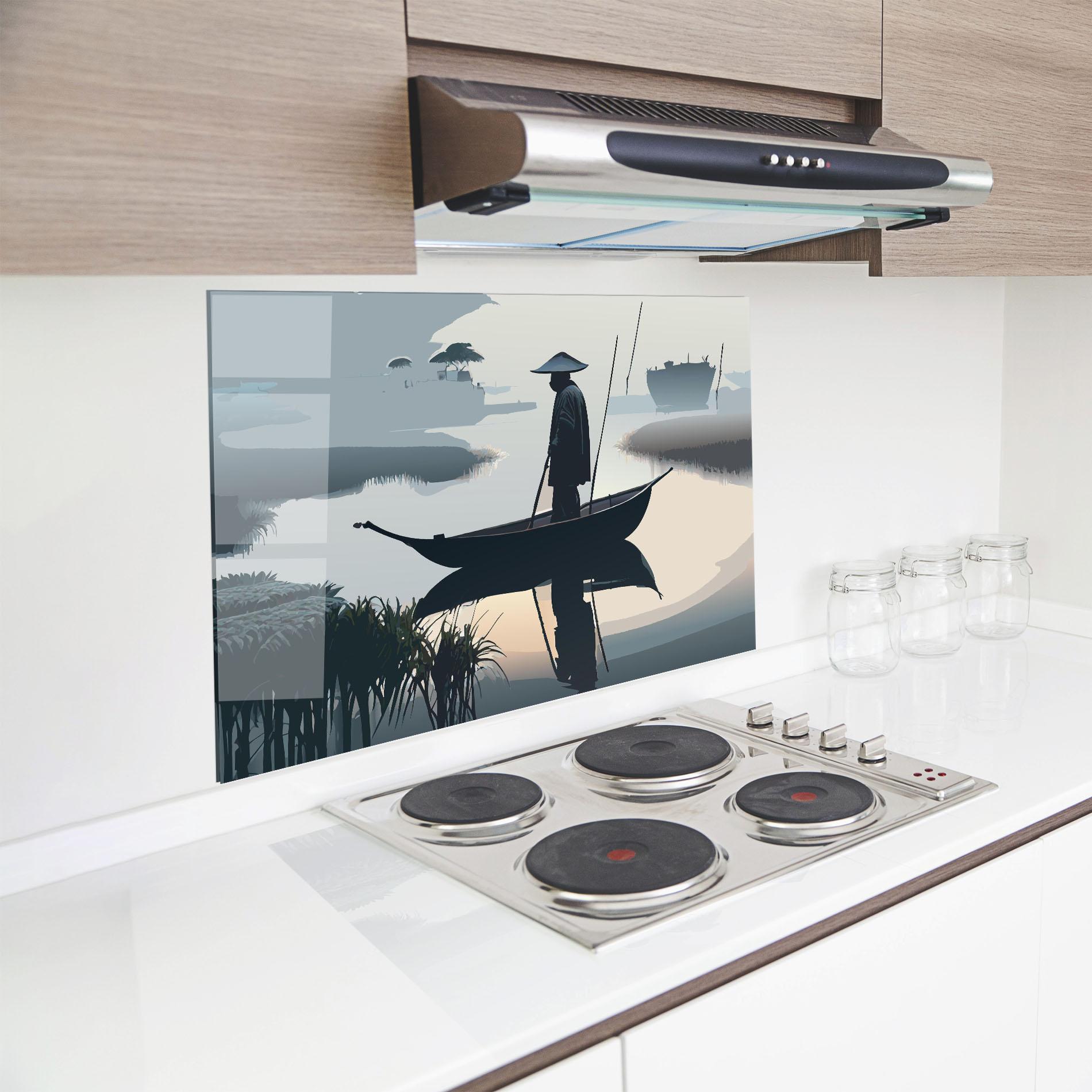 Panou Sticla Bucatarie Japan Fisherman mockup 8