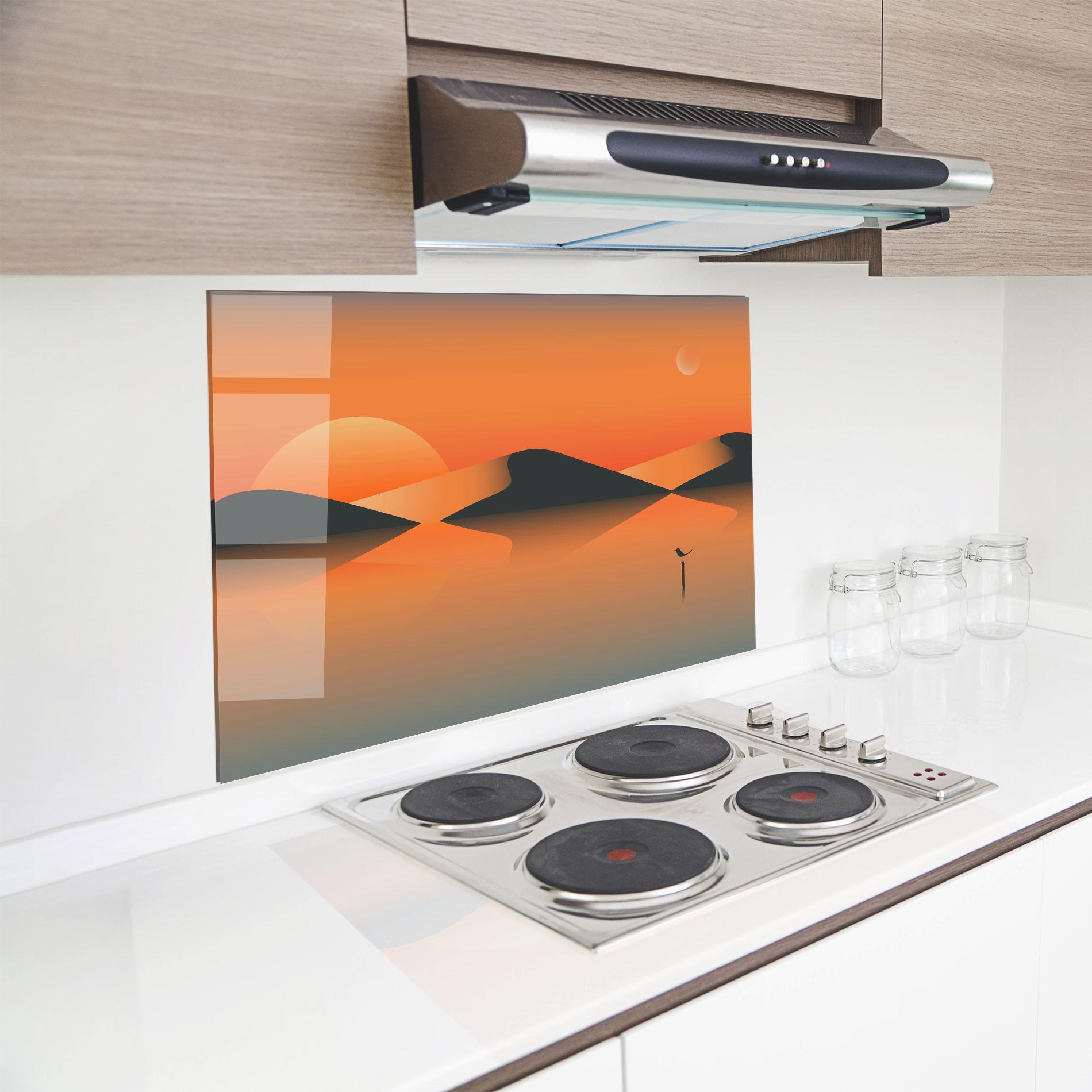 Panou Sticla Bucatarie Orange Bird Lake 01 mockup 8