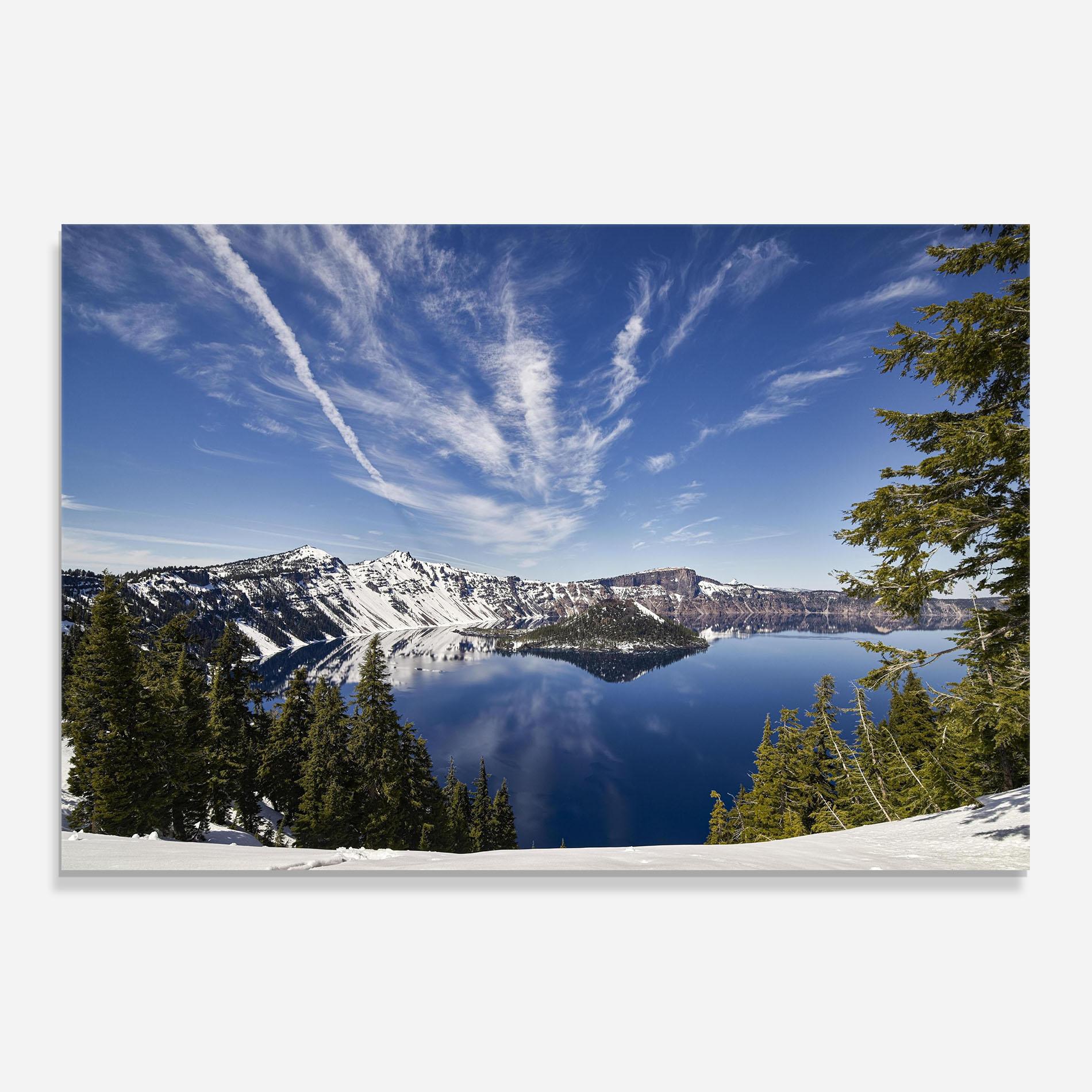 Panou Sticla Bucatarie White Snowy Mountain mockup 0