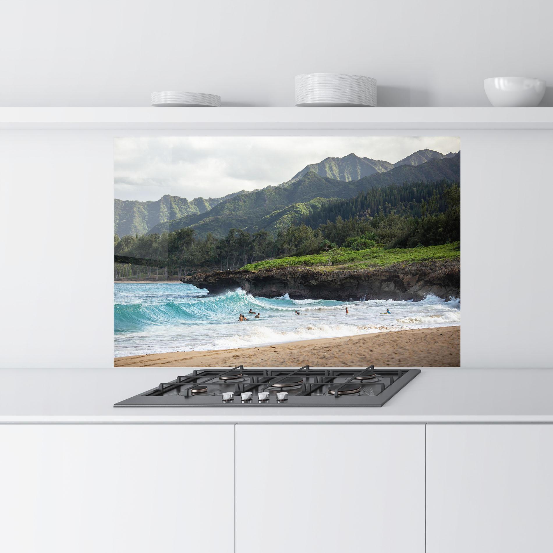 Panou Sticla Bucatarie Fun Waves mockup 9