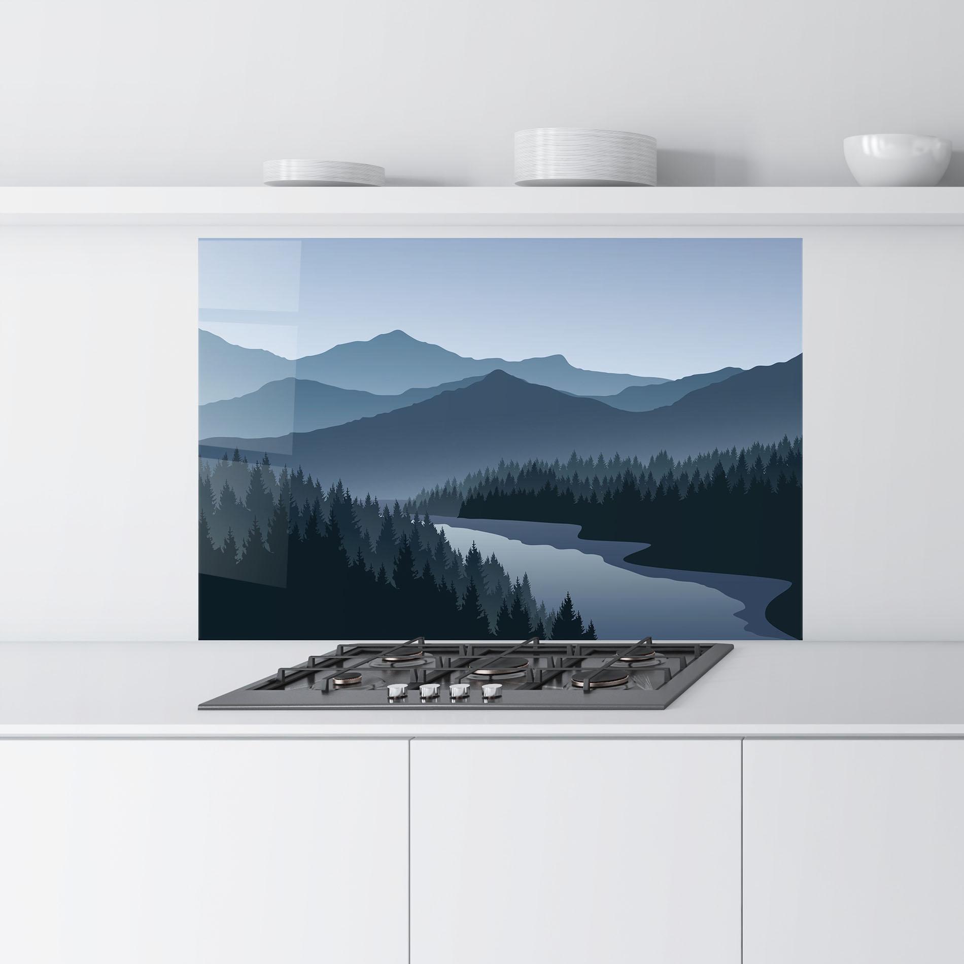 Panou Sticla Bucatarie Grey Mountain mockup 9