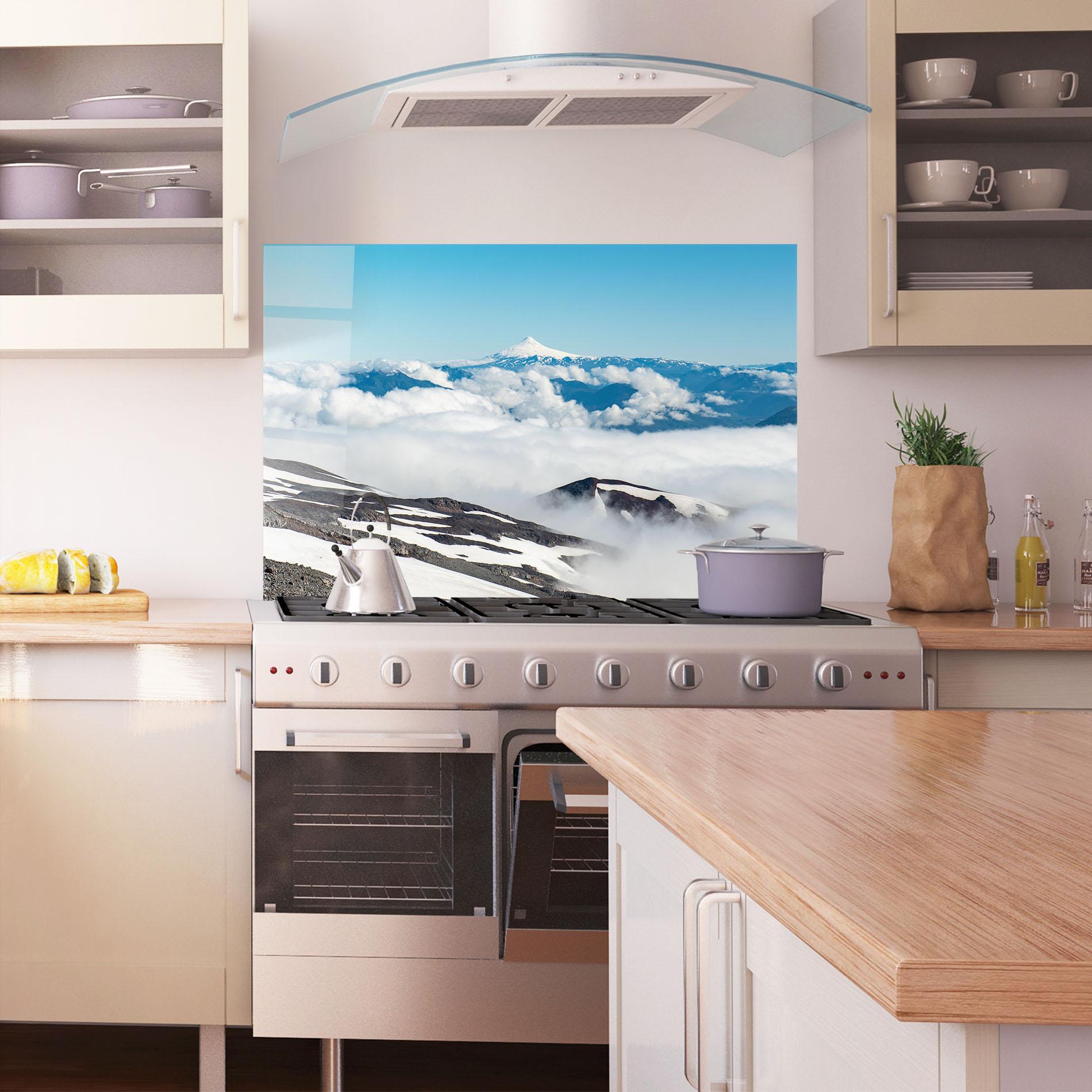 Panou Sticla Bucatarie Cloudy High View mockup 1